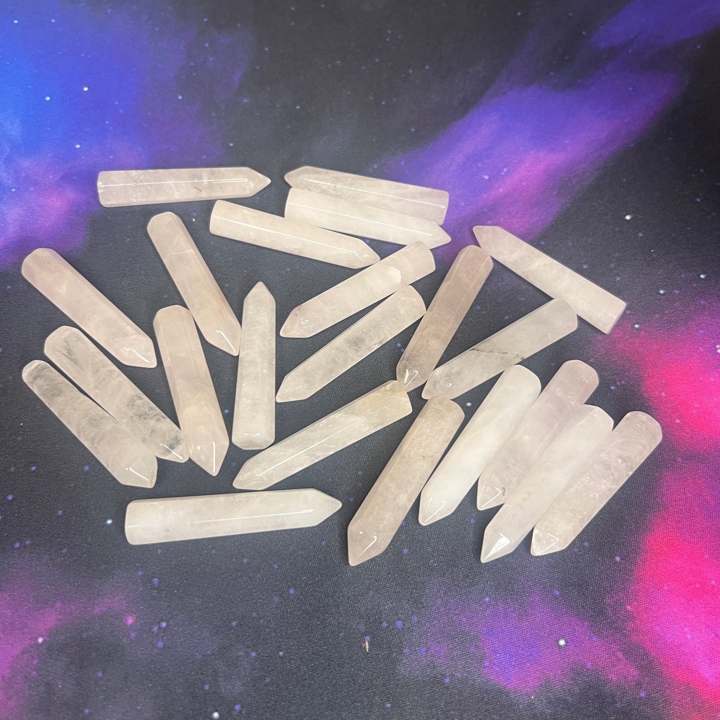 Rose Quartz Points Small approx 2 - 3 inches