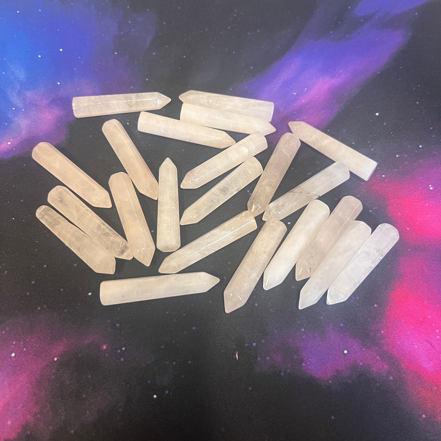 Rose Quartz Points Small approx 2 - 3 inches