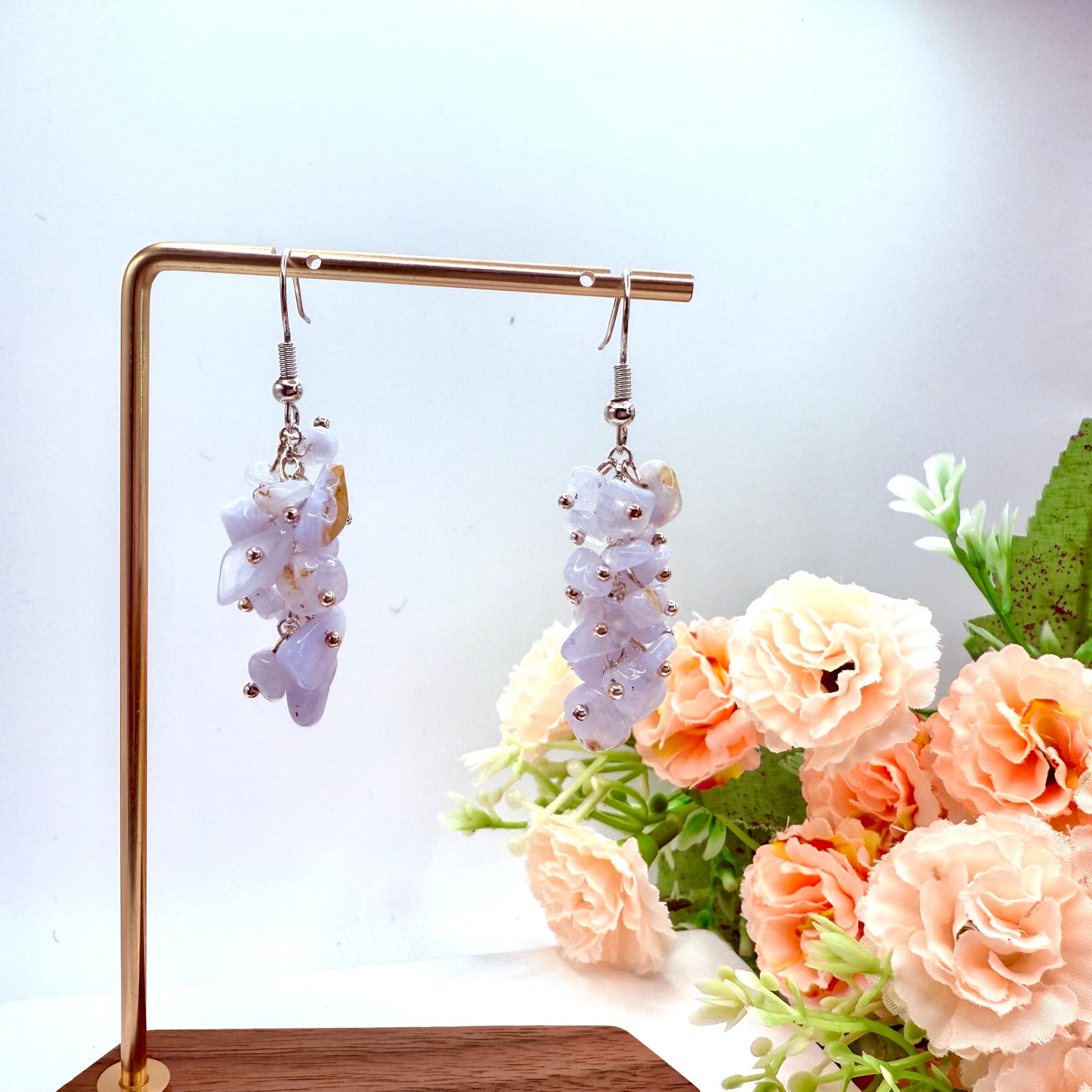 Crystal Chip Bunch Earrings
