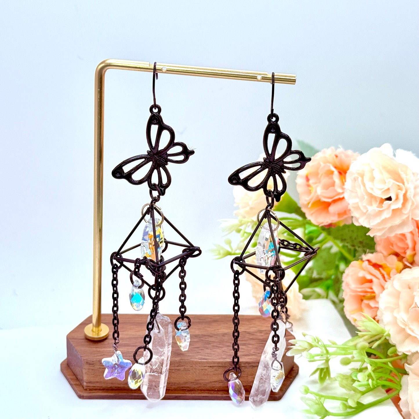 Aura Clear Quartz Earrings