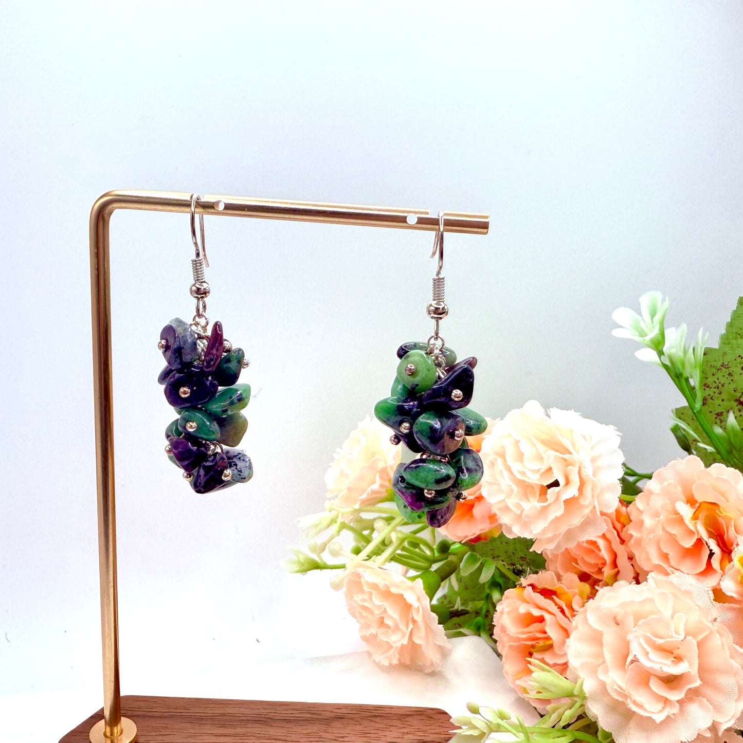 Crystal Chip Bunch Earrings