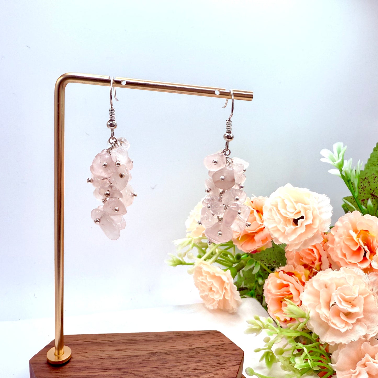 Crystal Chip Bunch Earrings