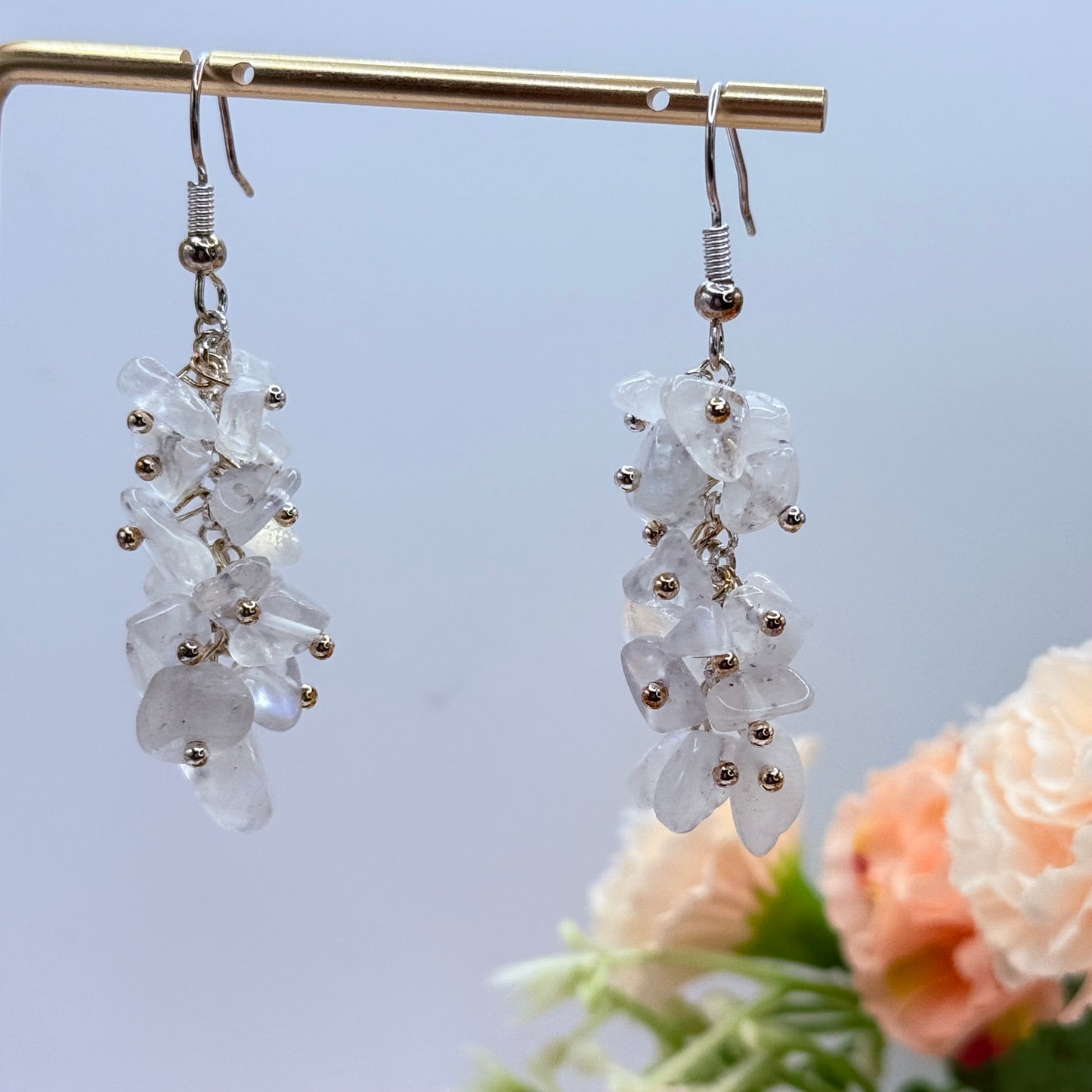 Crystal Chip Bunch Earrings