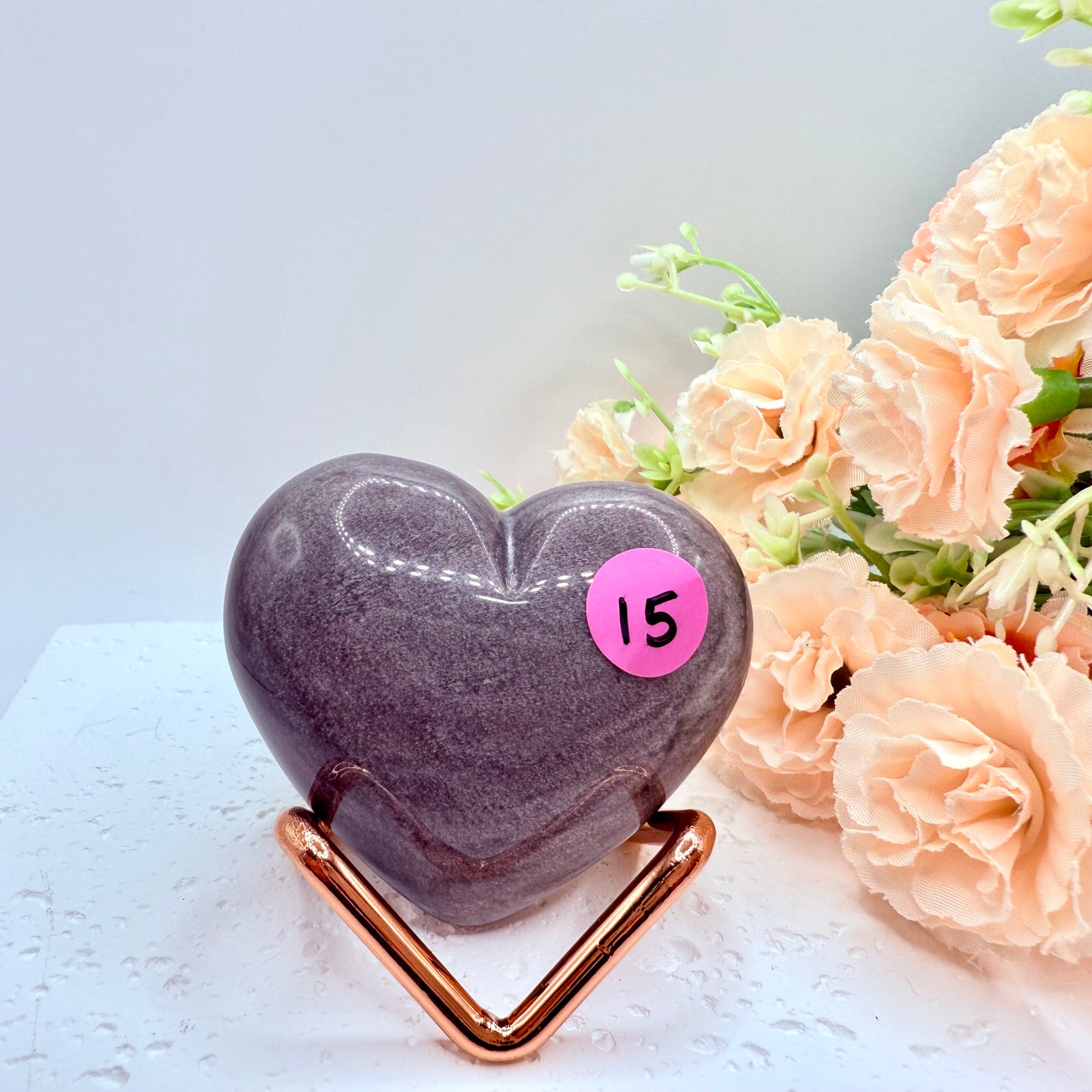 Silver Sheen Obsidian Hearts