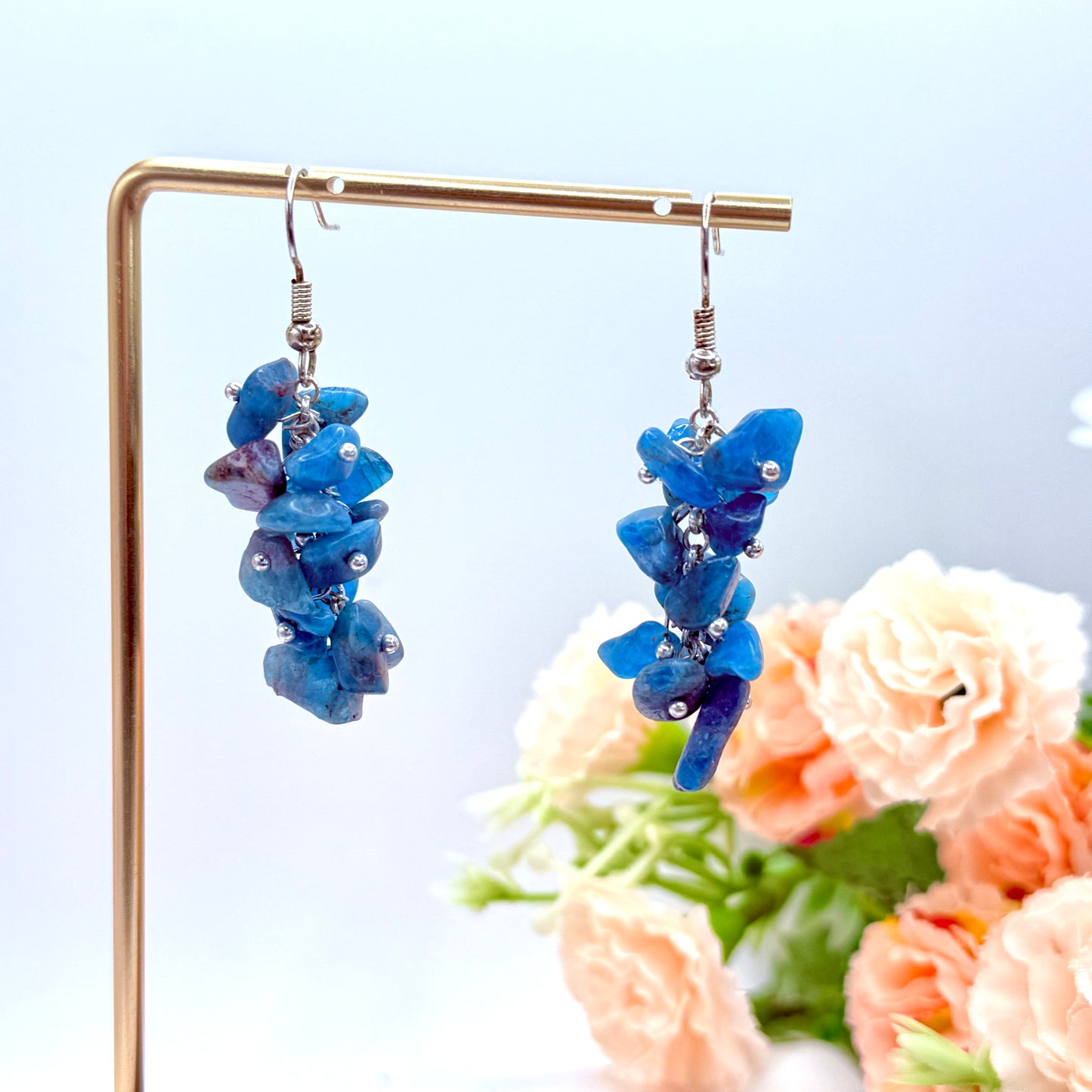 Crystal Chip Bunch Earrings
