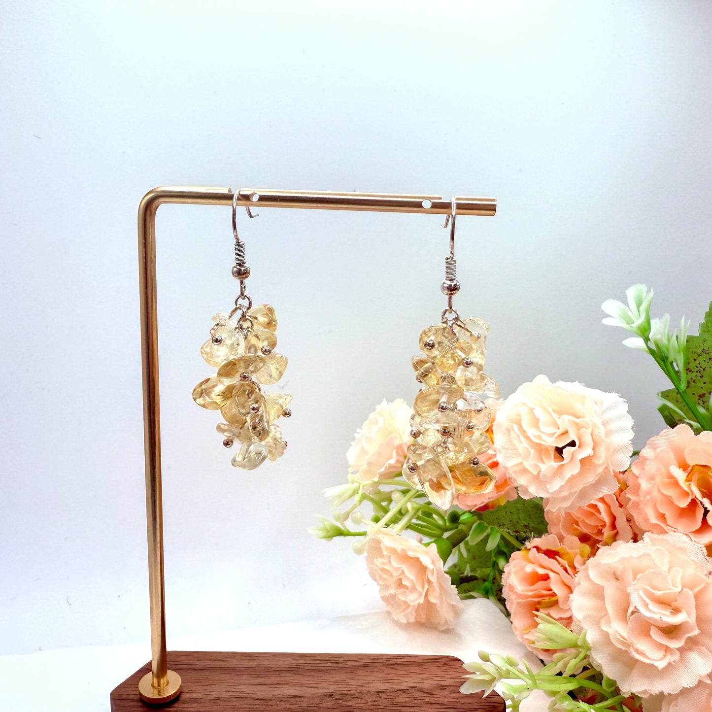 Crystal Chip Bunch Earrings