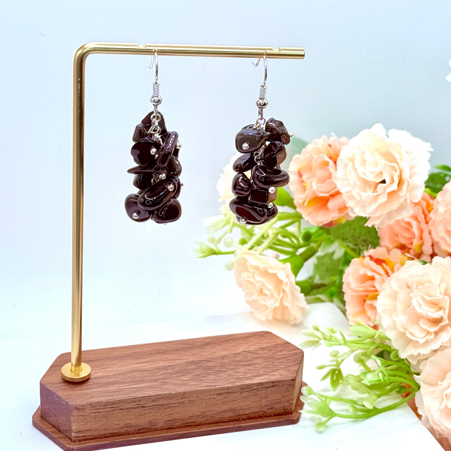 Crystal Chip Bunch Earrings