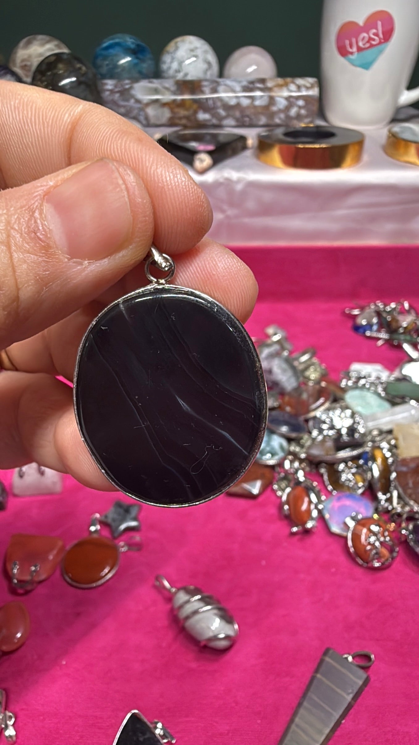 Black Agate Pendant