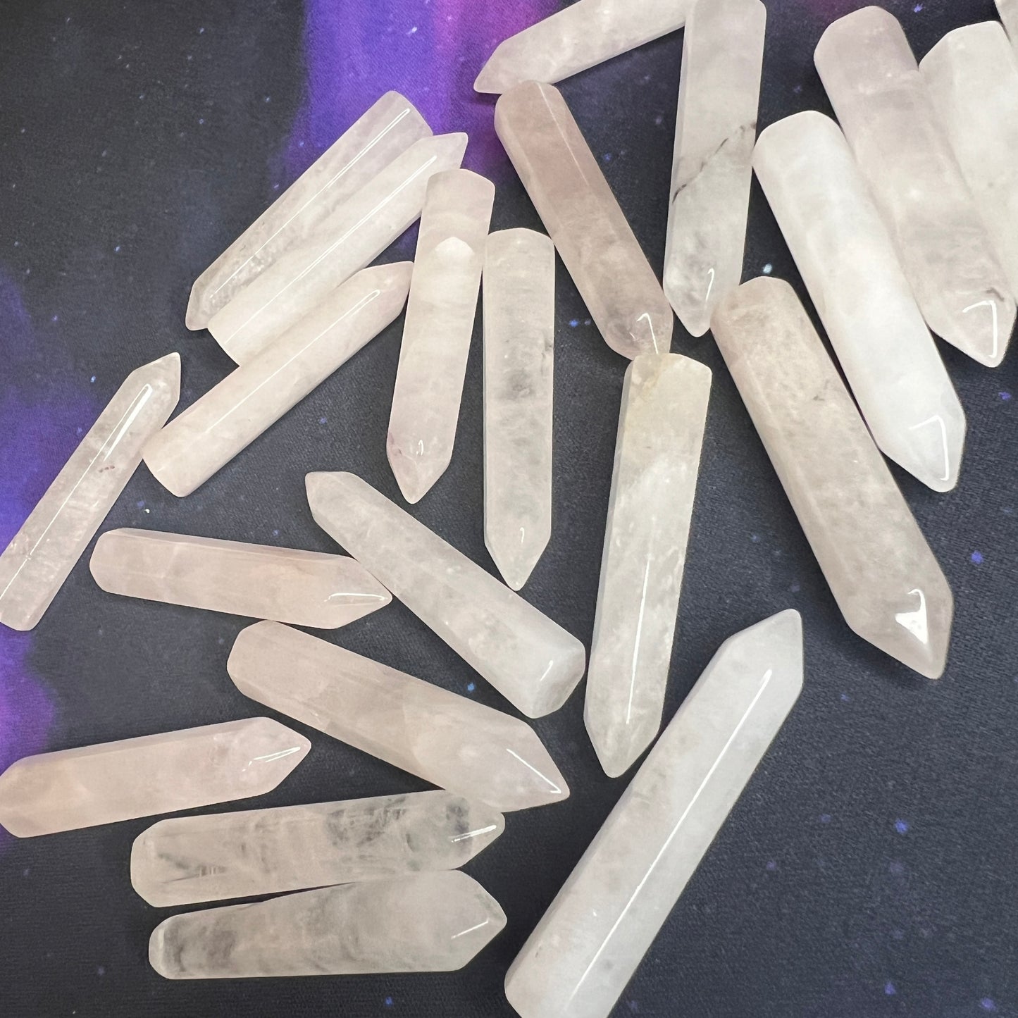 Rose Quartz Points Small approx 2 - 3 inches