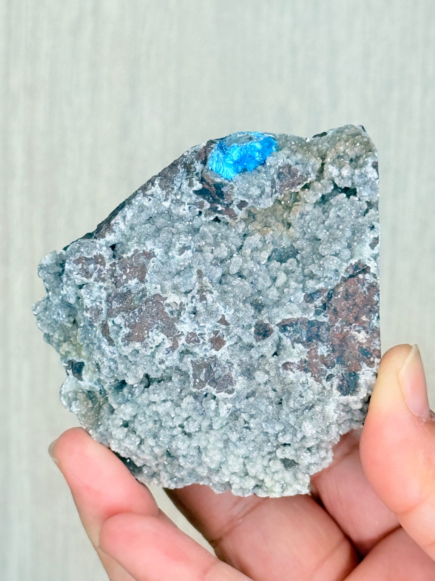 Cavansite Crystal Specimen – Electric Blue Mineral from Maharashtra, India | Rare Collector Stone