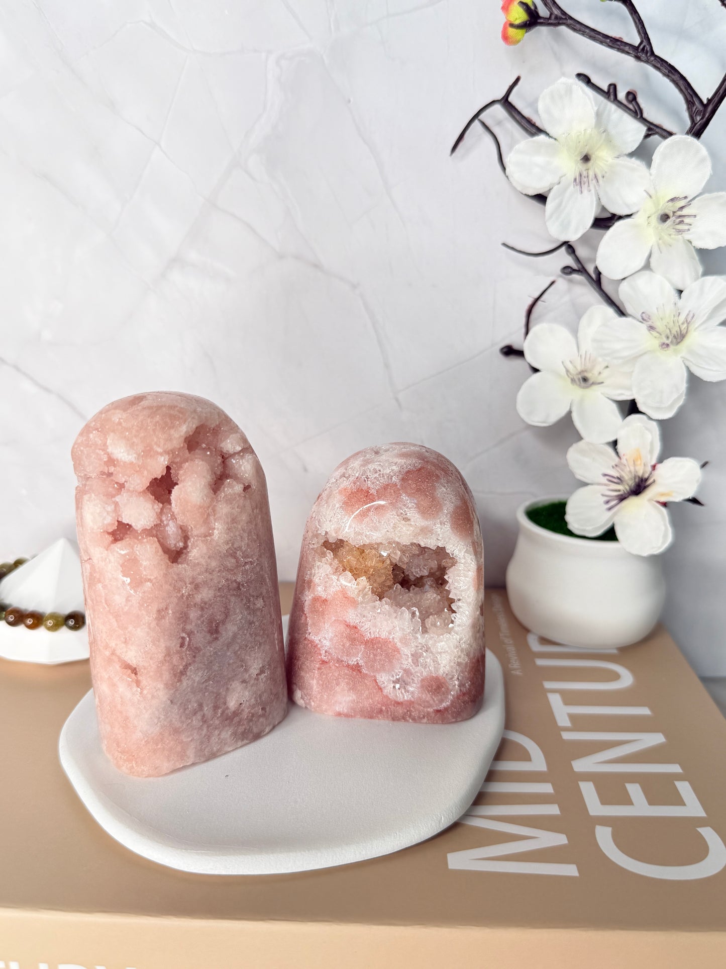 Pink Amethyst Cutbase Freeform Sculptures – Brazil - Auralis Crystals