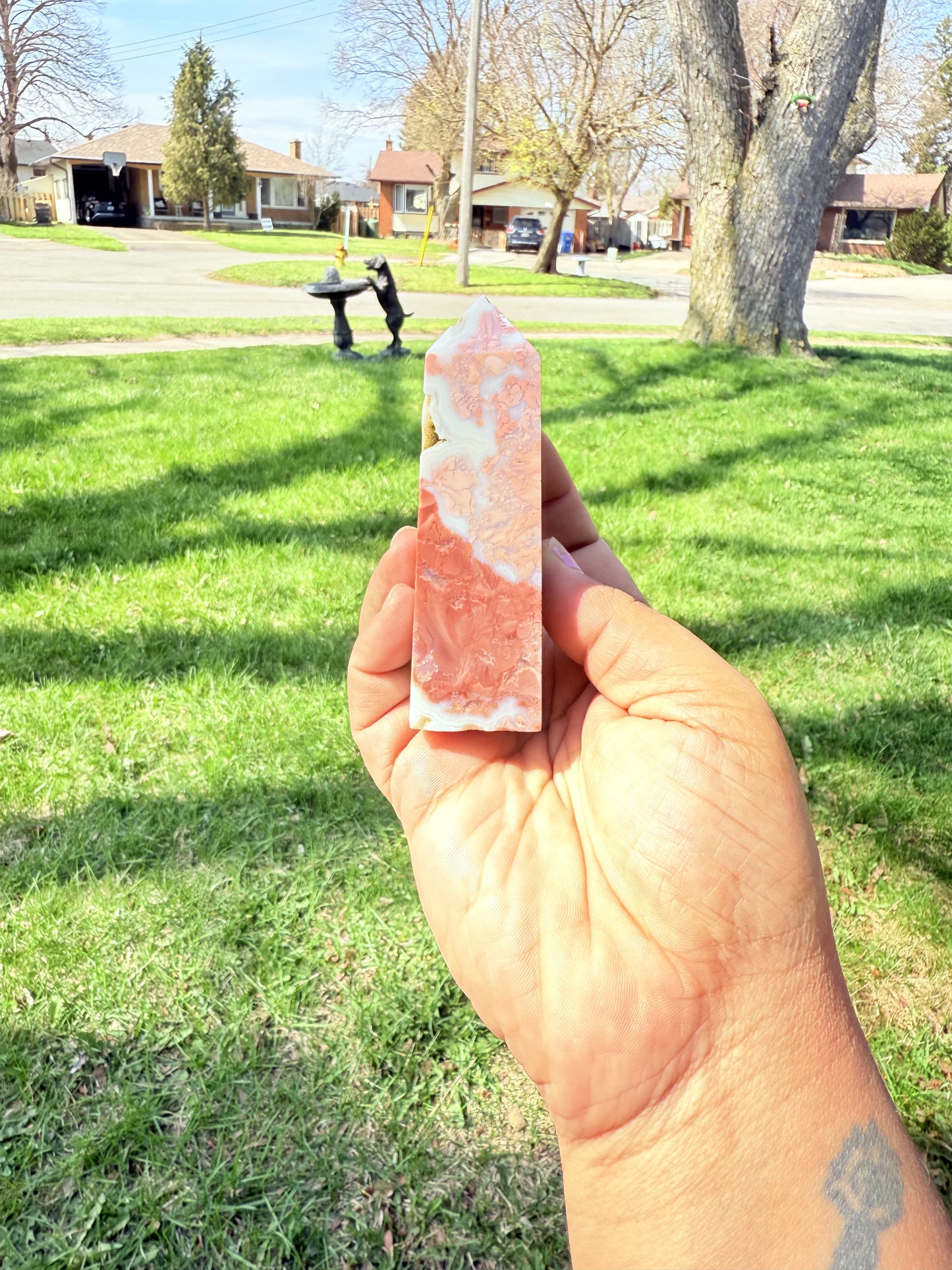 Petal Agate Druzy Tower