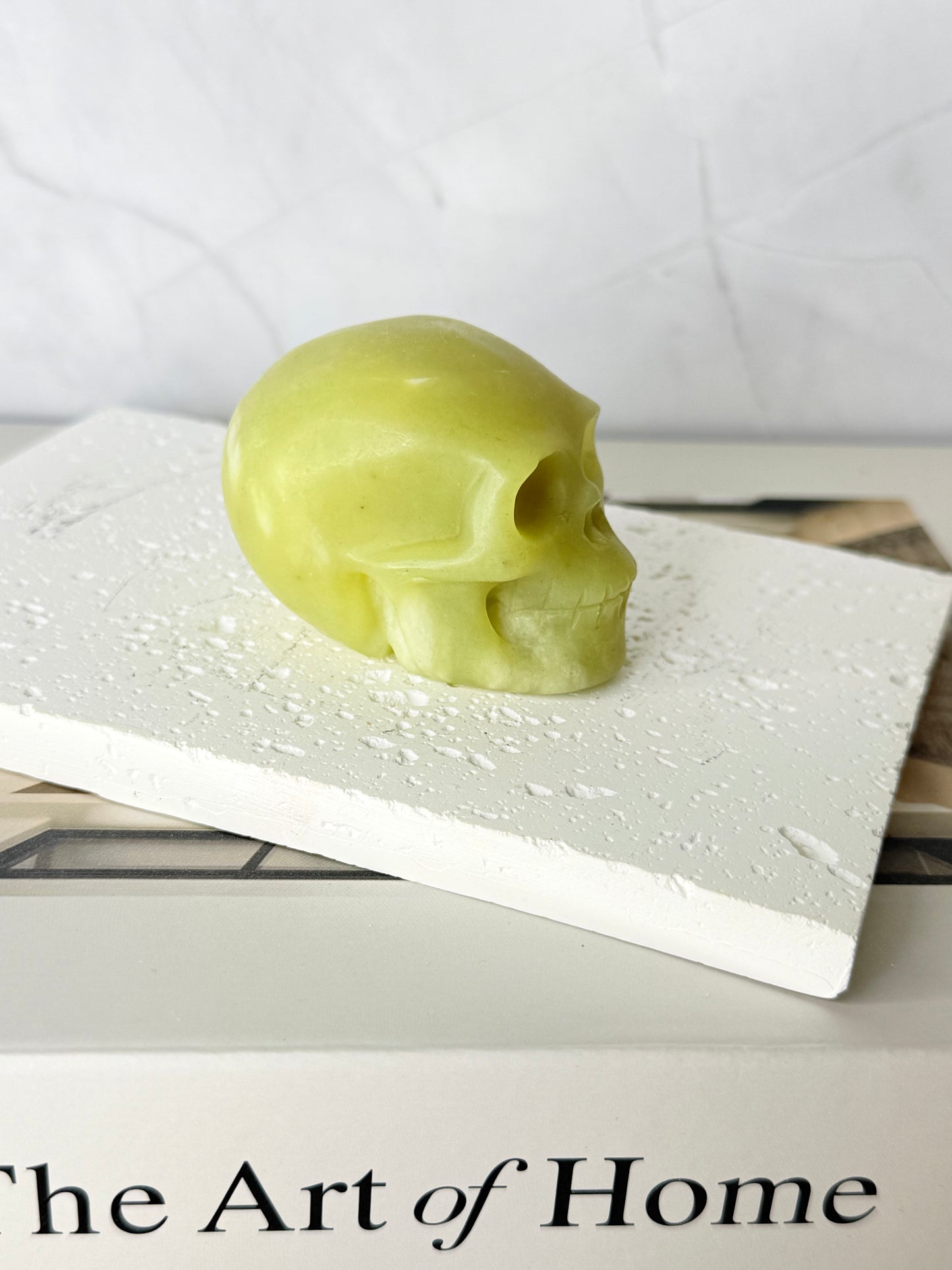 Lemon Jade Skull Carving - Auralis Crystals