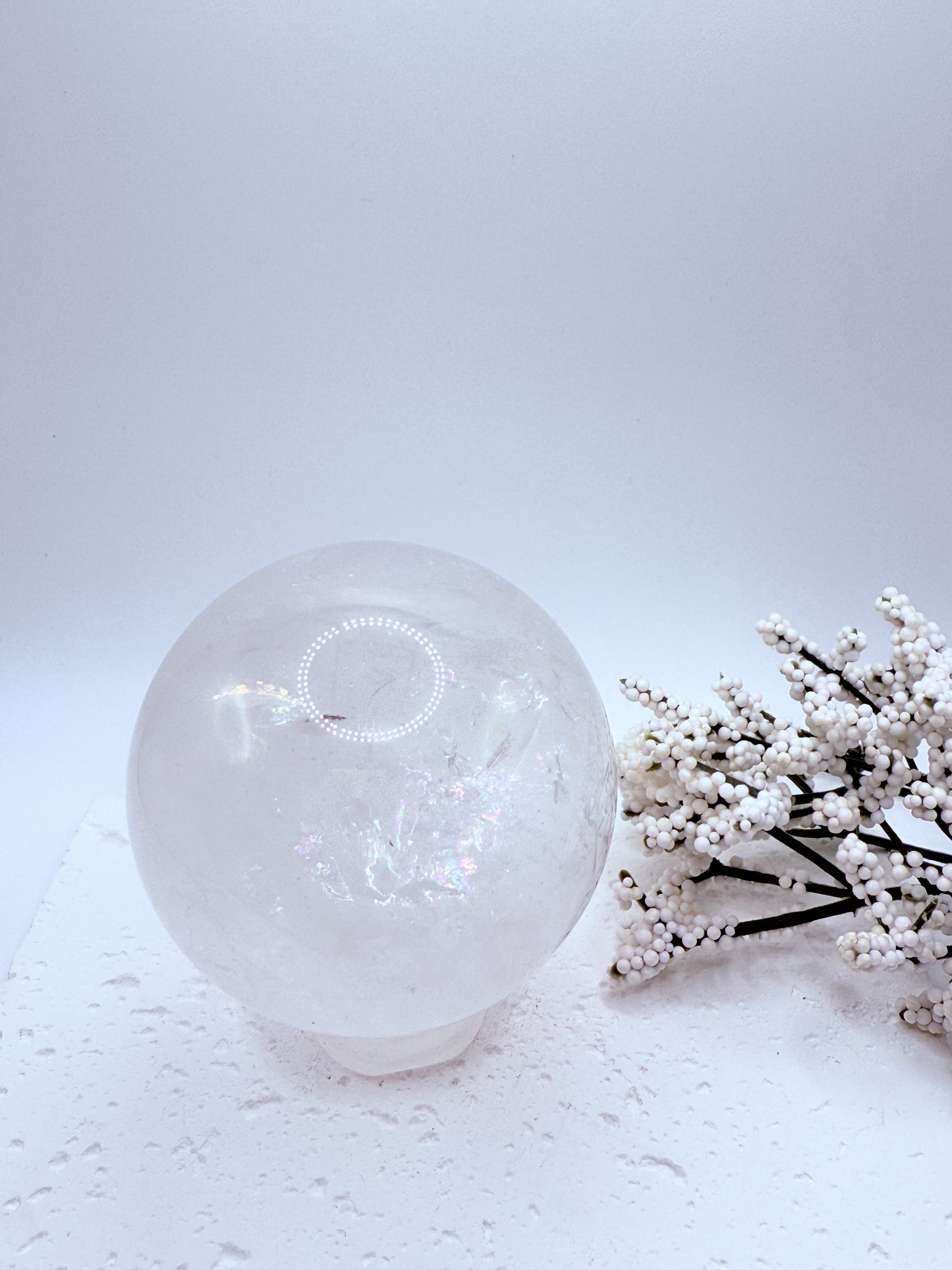 High Quality Clear Quartz Sphere with Rainbows