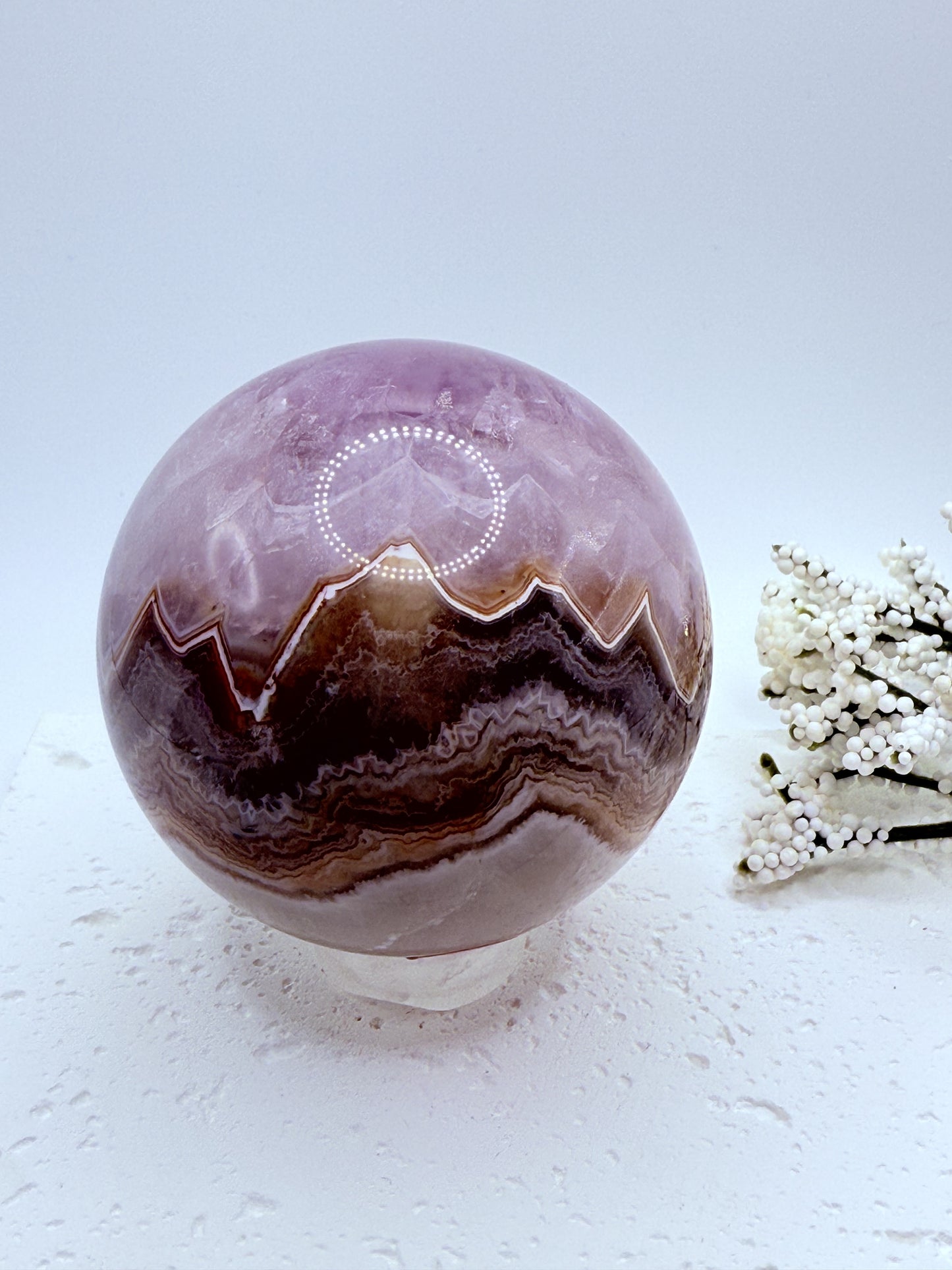 Amethyst Agate Sphere