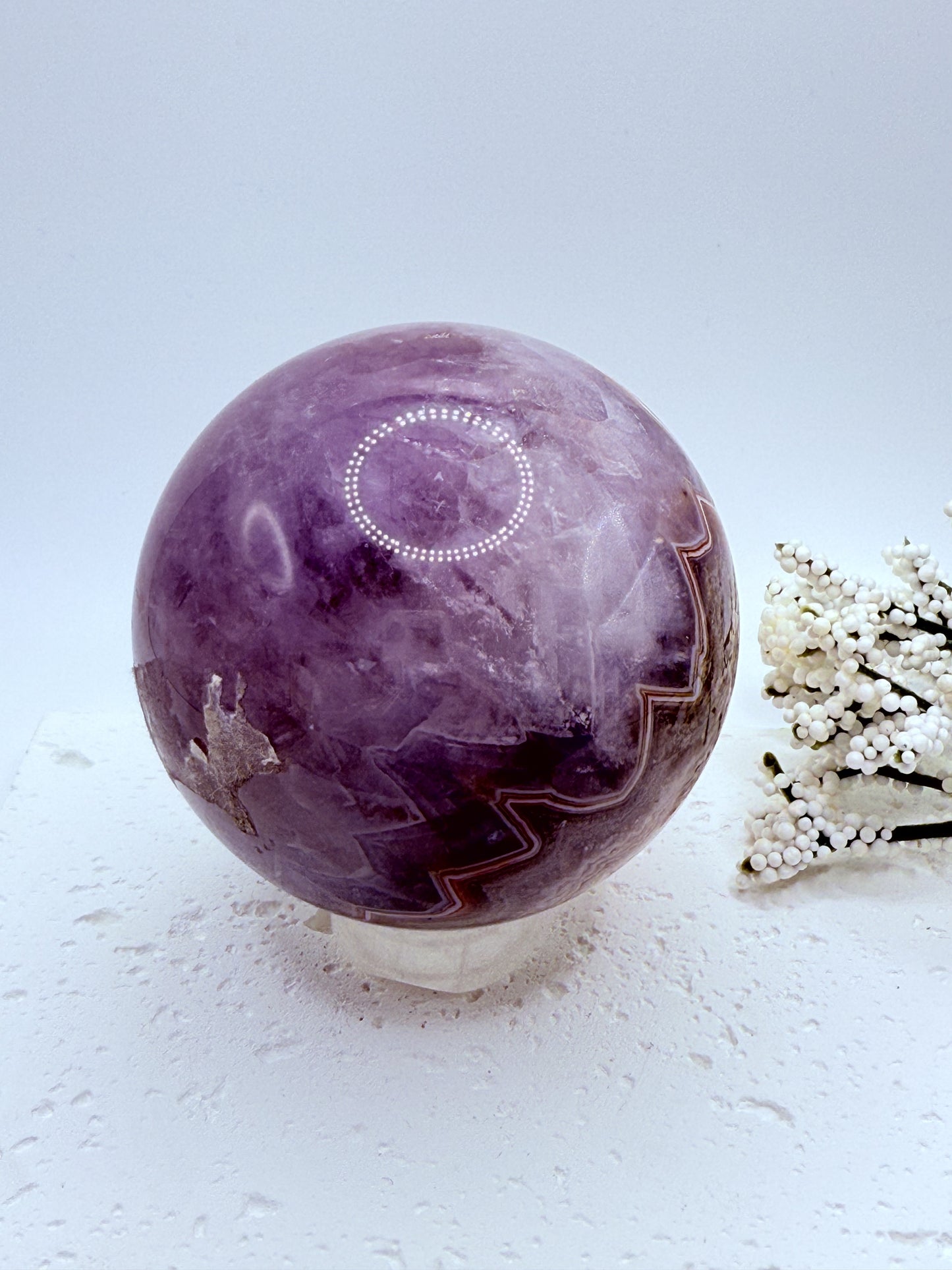 Amethyst Agate Sphere