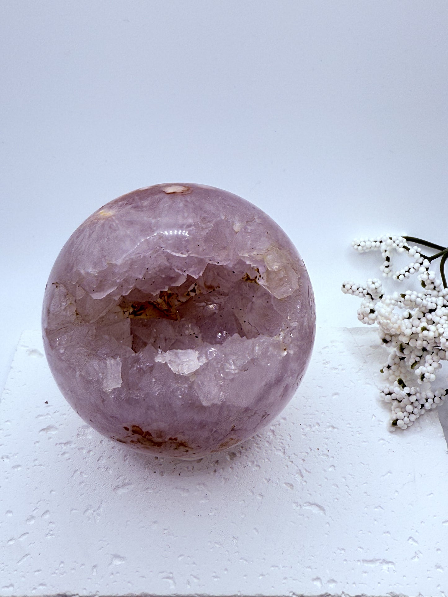 High Quality Pink Amethyst Flower Agate Sphere