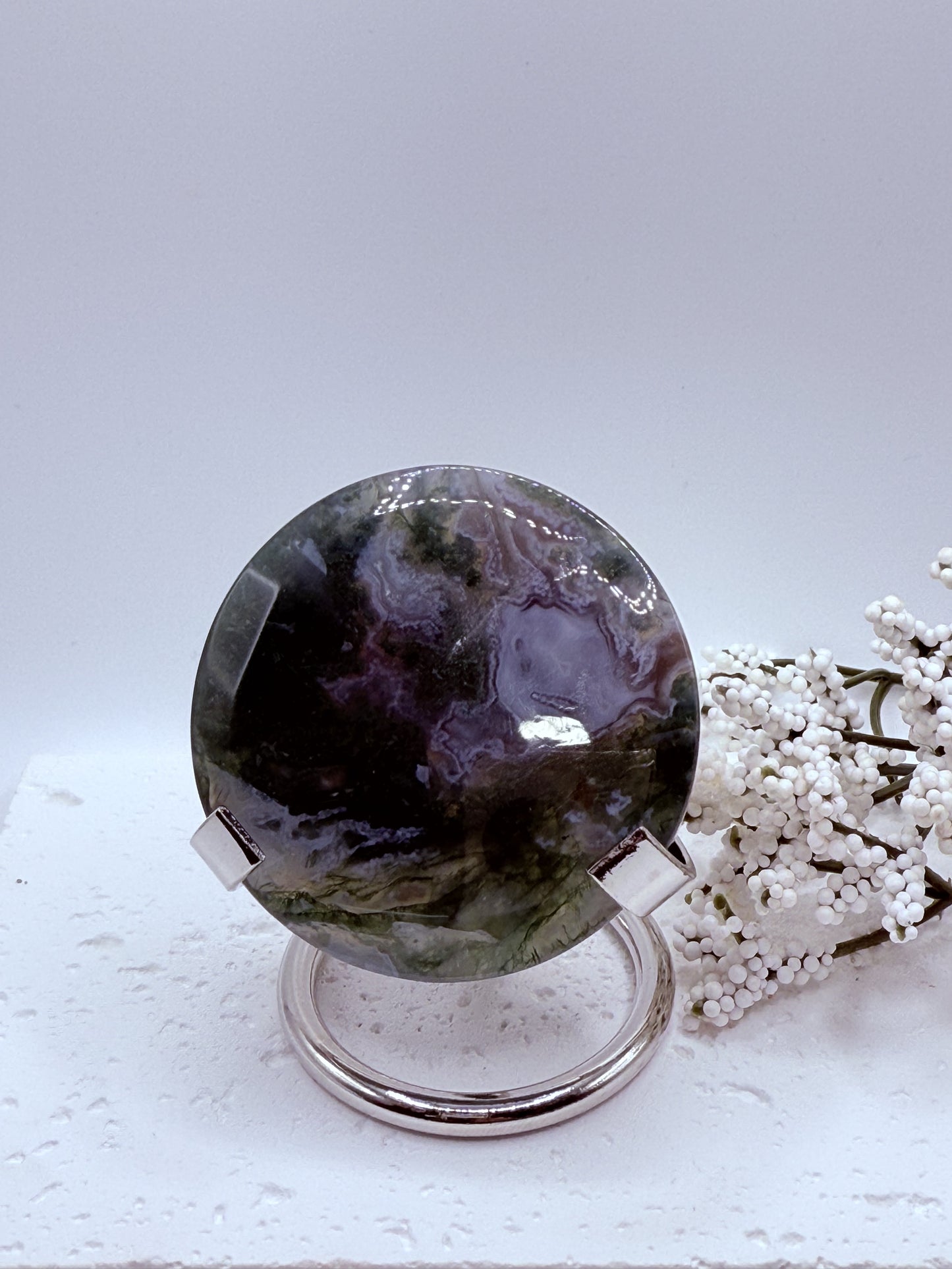 Moss Agate Discs