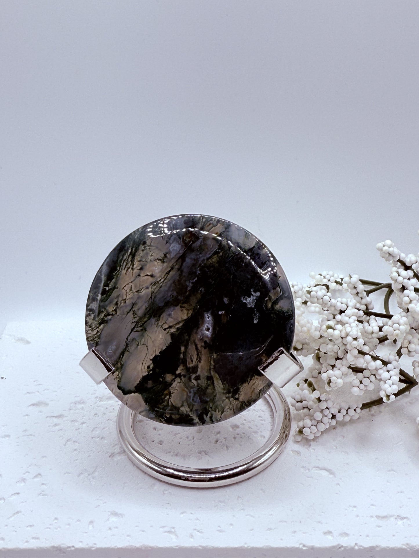 Moss Agate Discs