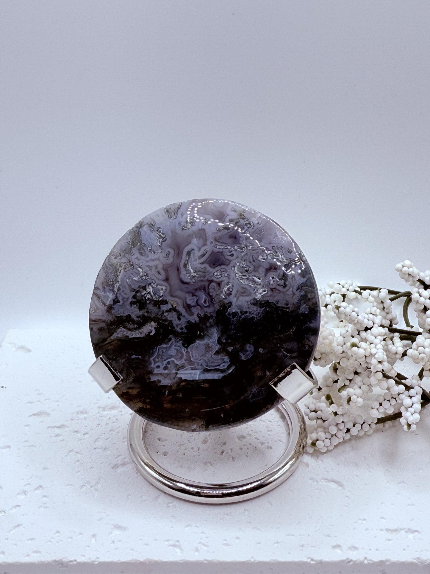 Moss Agate Discs