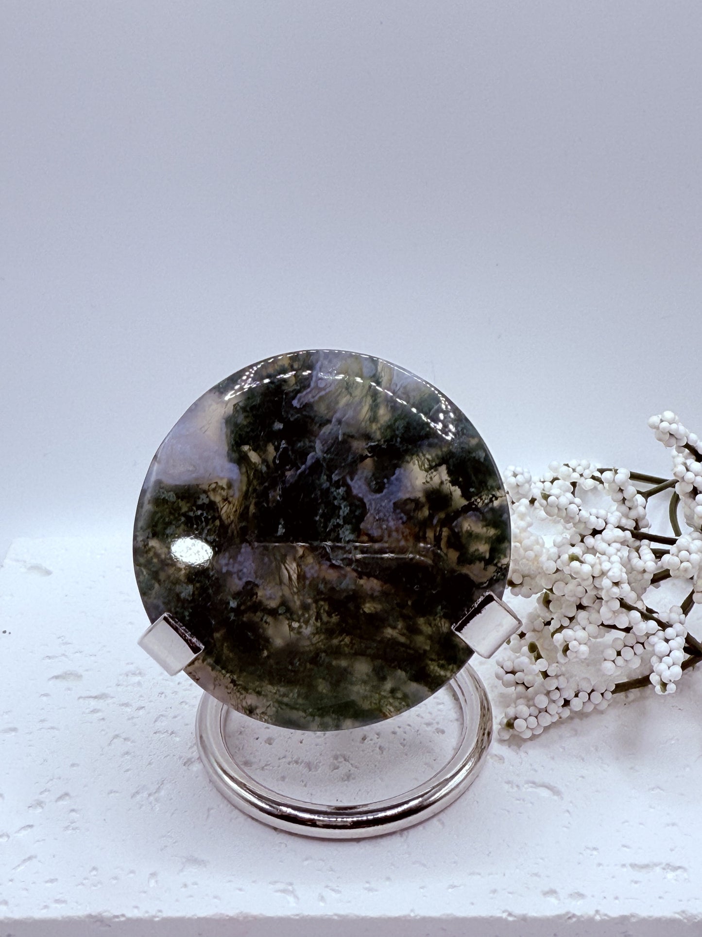 Moss Agate Discs