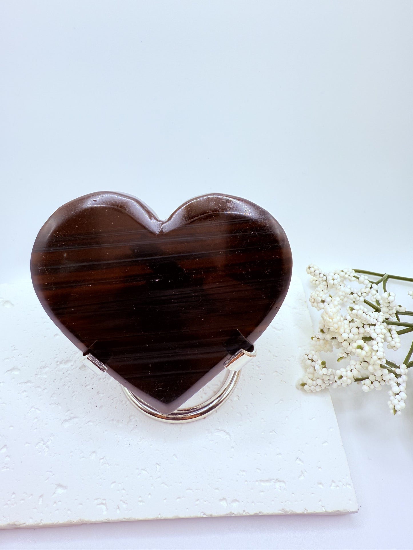 Midnight Lace Obsidian Heart Carving
