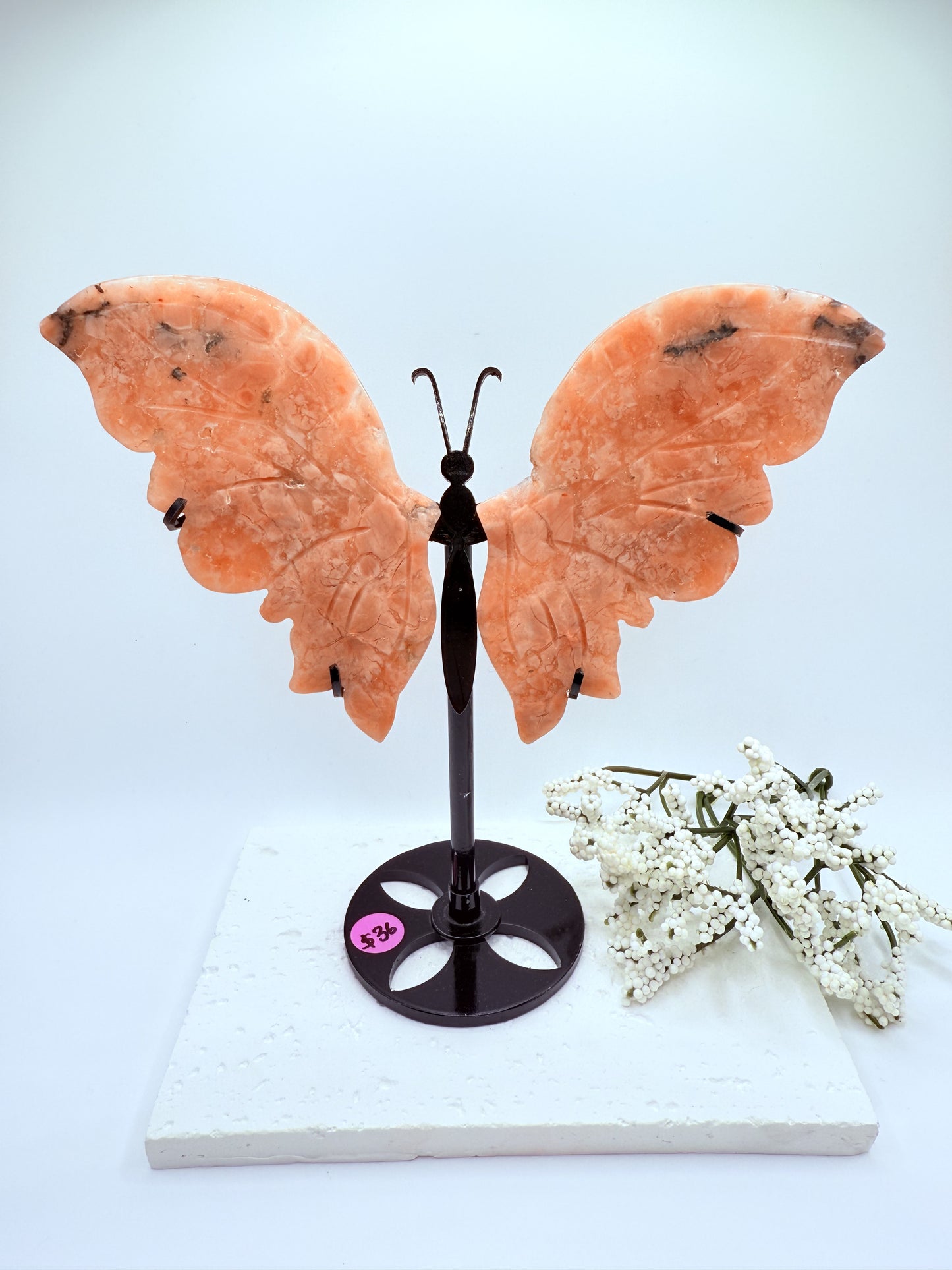 Pink Agate Butterfly