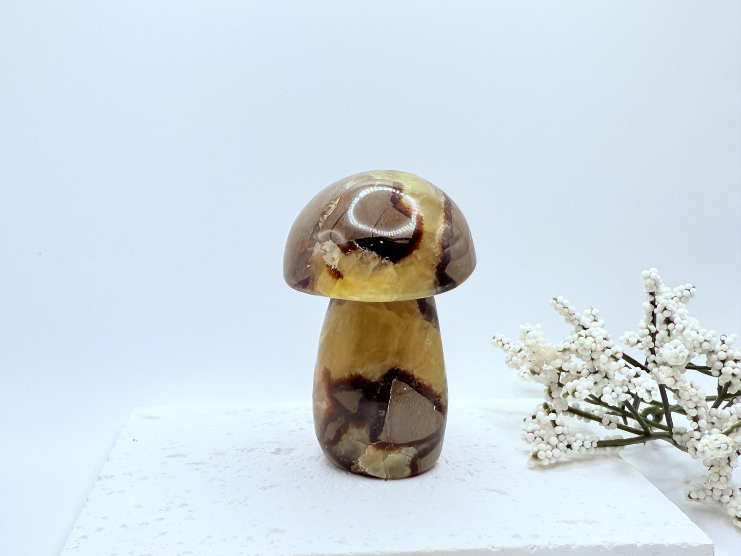 Serpentine Mushroom Carving
