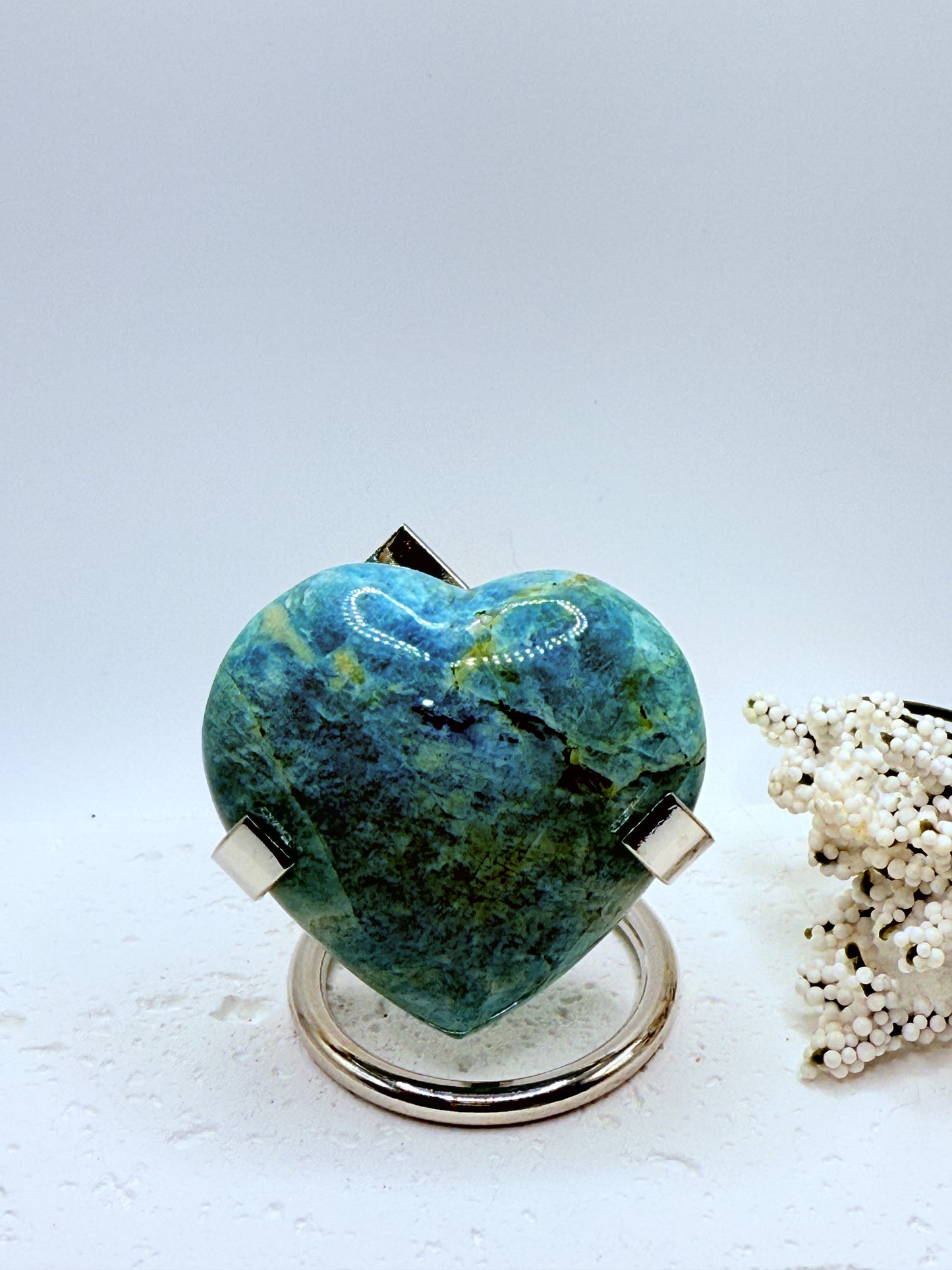 Amazonite Heart Carving
