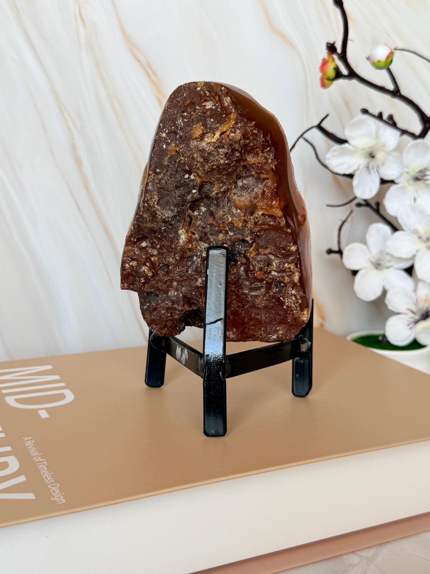 Brazilian Druzy Agate Specimen | Burnt Orange & Amber | One of a Kind | 12cm