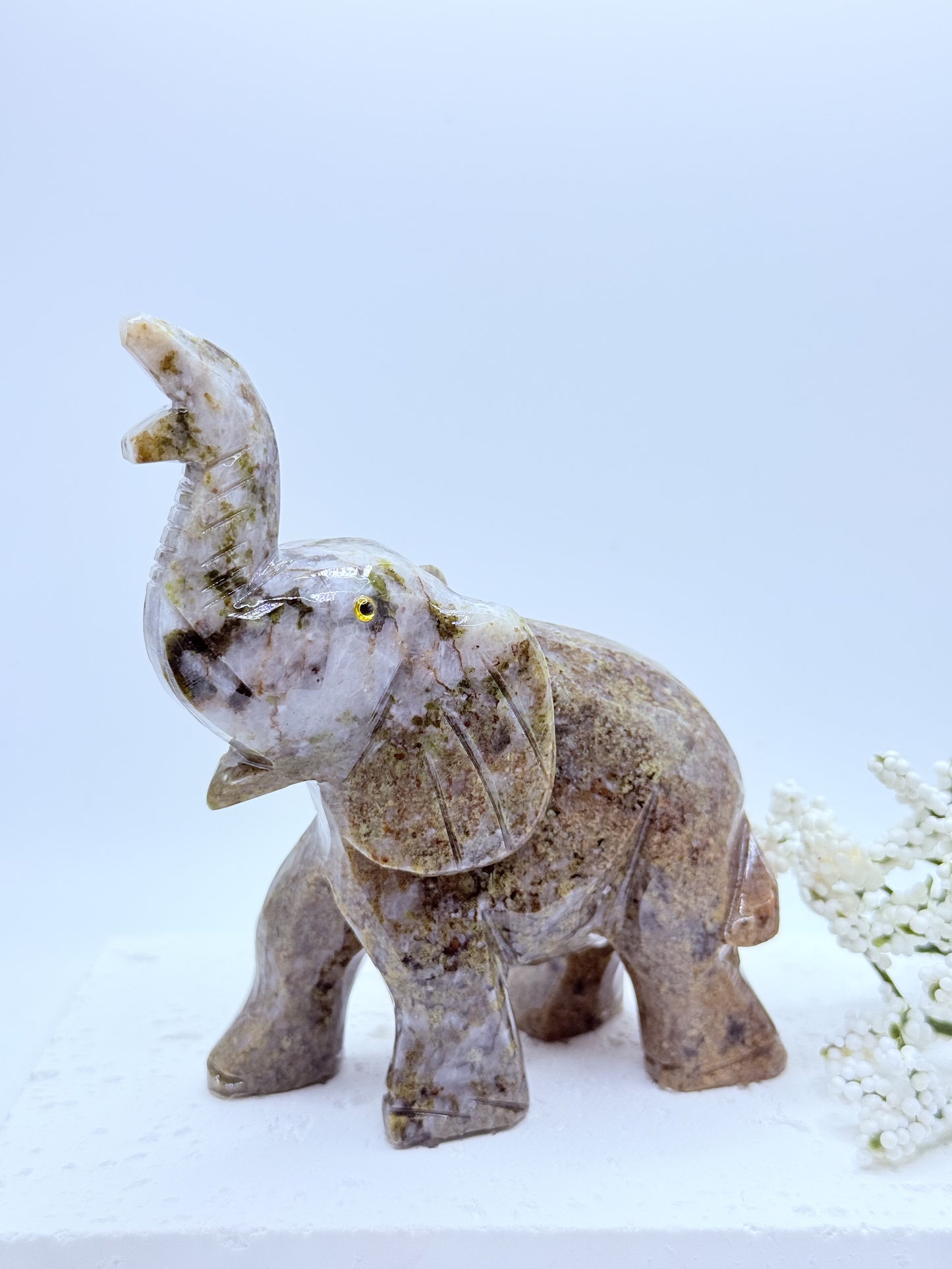 Jasper Elephant Carving