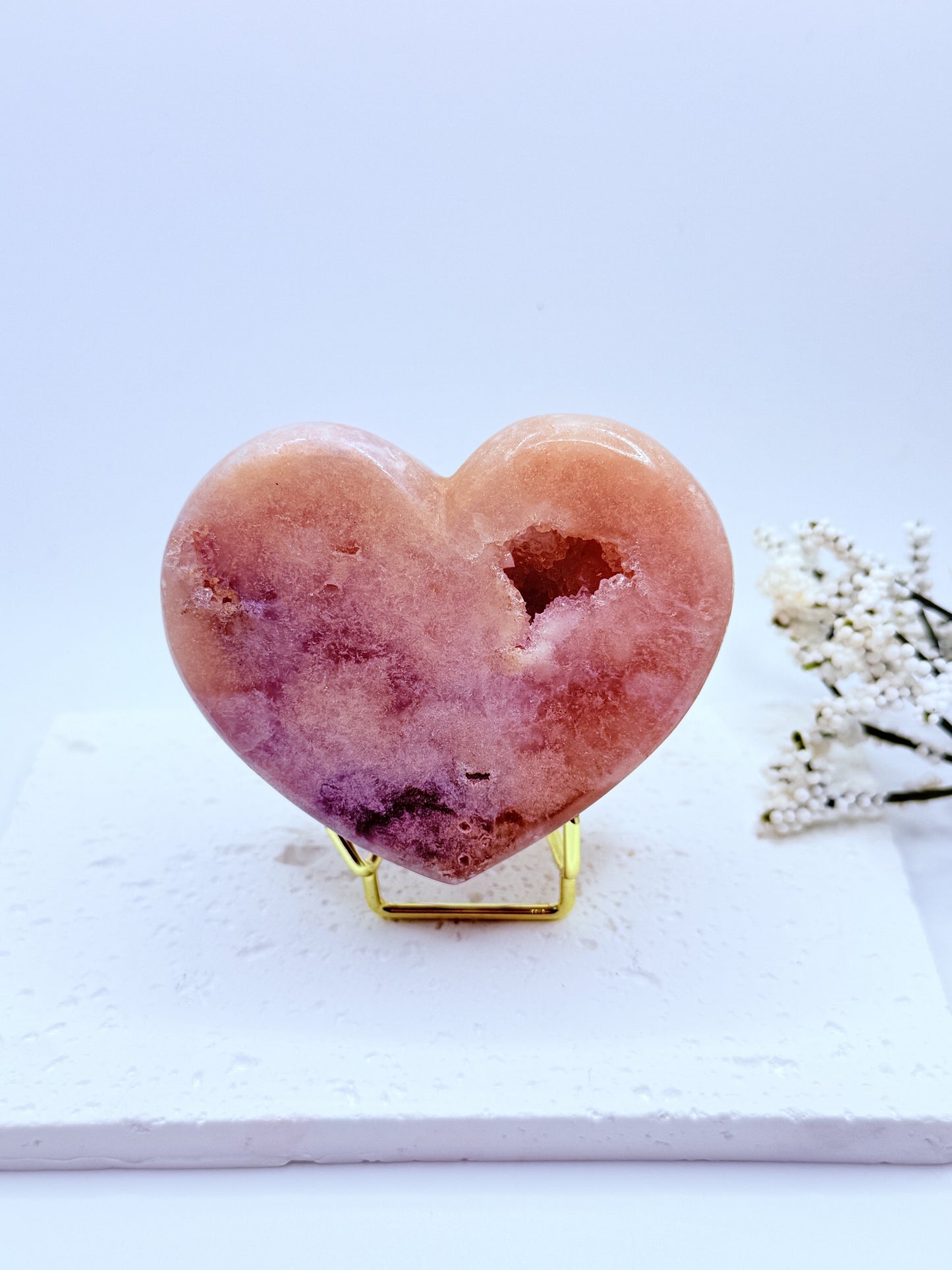 Small Pink Amethyst Heart