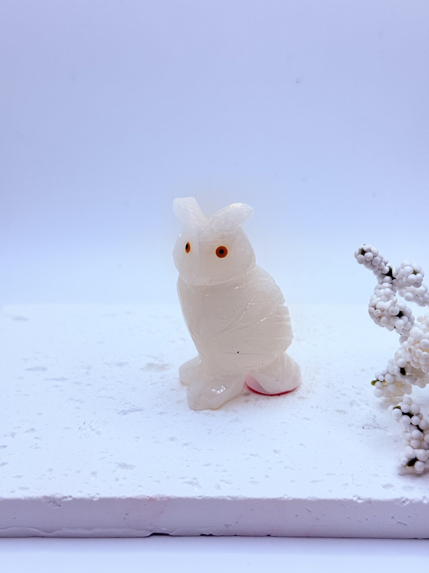 Onyx / White Quartz Owls