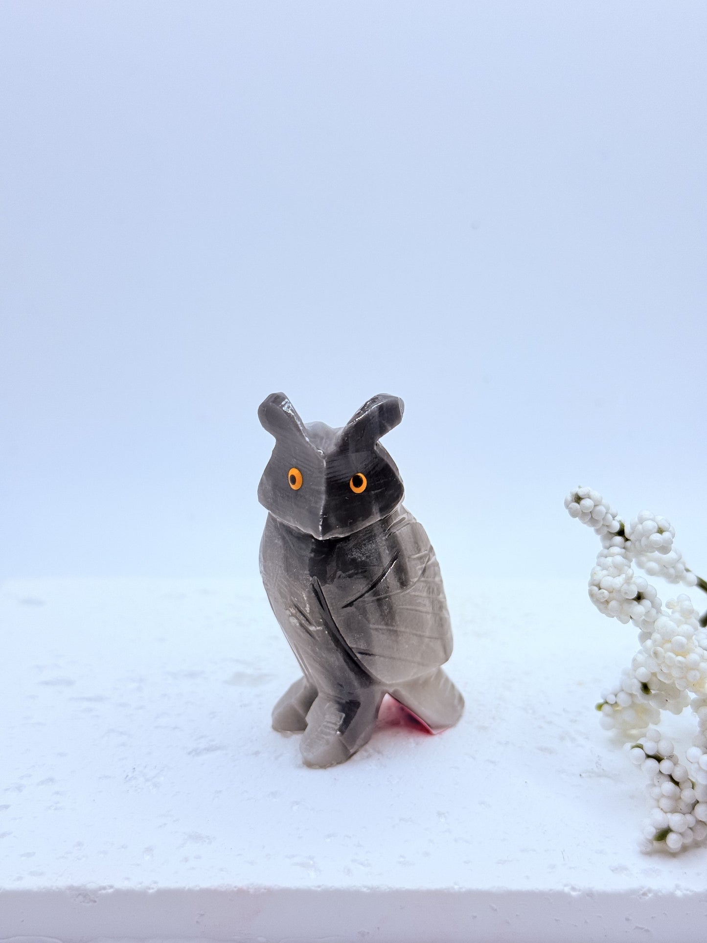 Onyx / White Quartz Owls