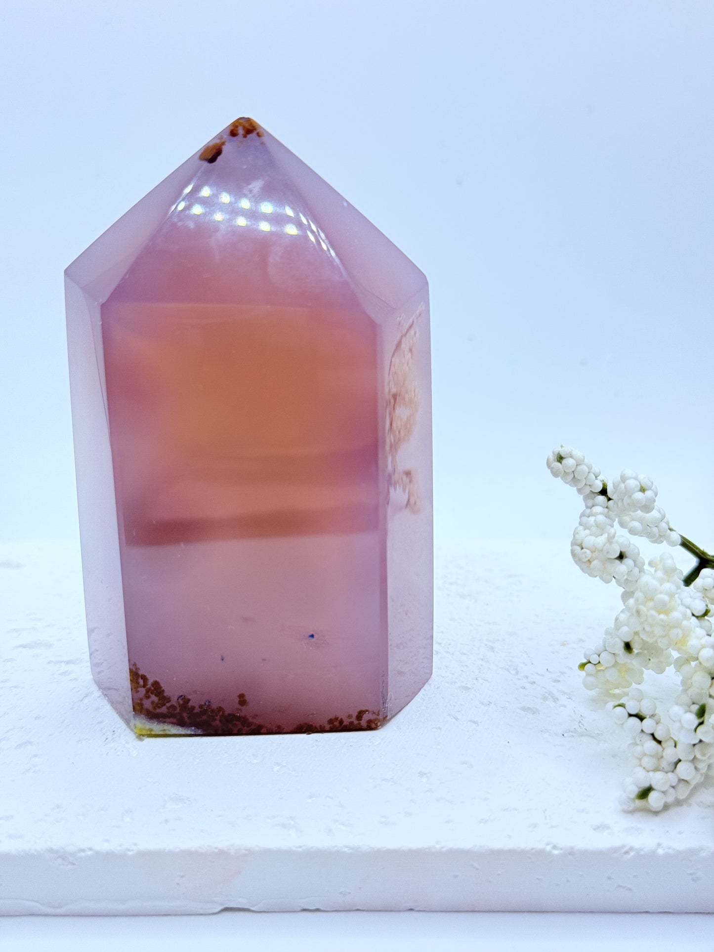 Grey Agate Druzy Tower 2
