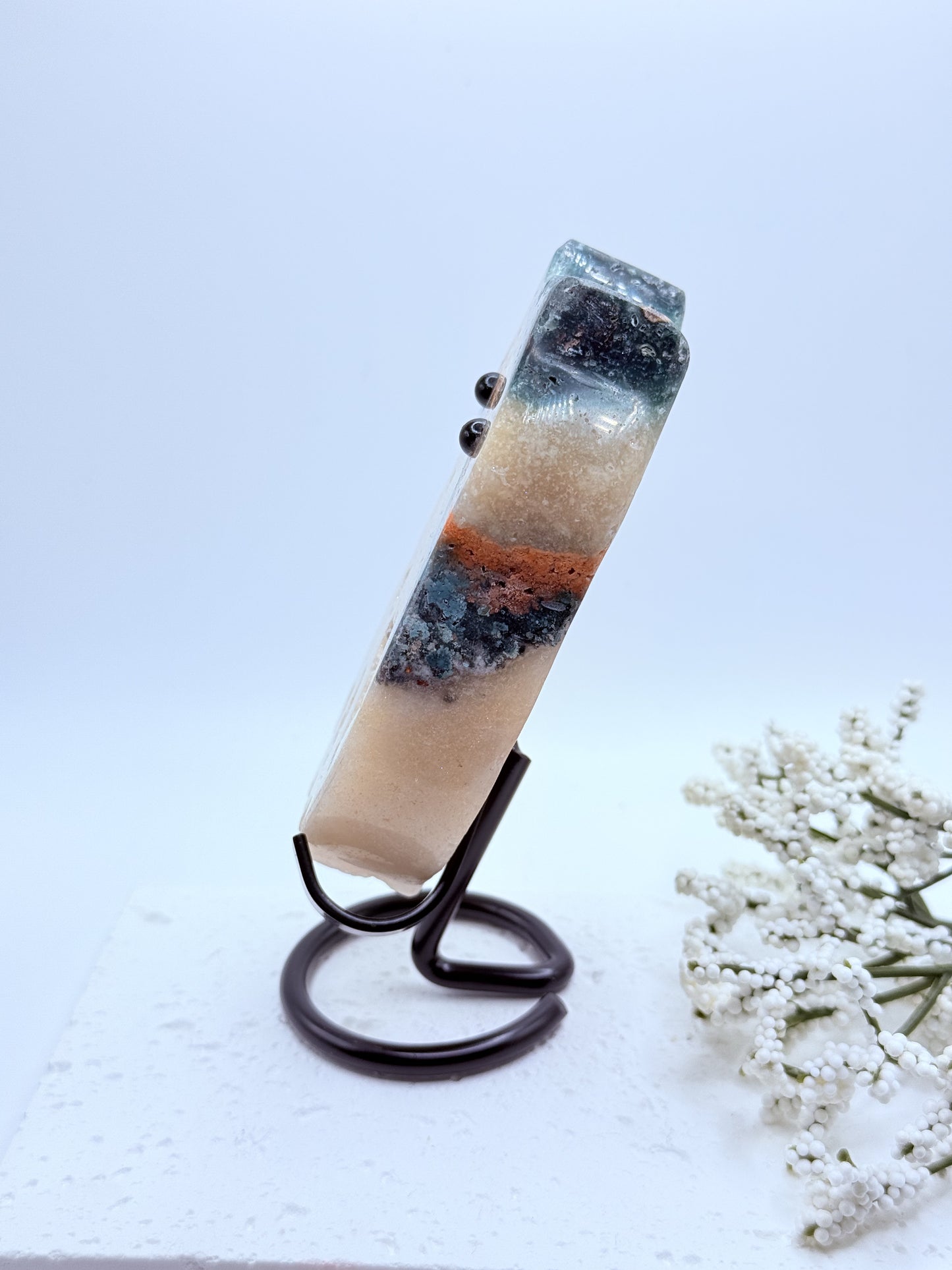 Pink Amethyst & Jasper Owl Carving