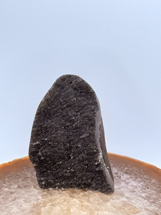 Black Amethyst Cut Base Crystal — Natural Beauty, Powerful Energy