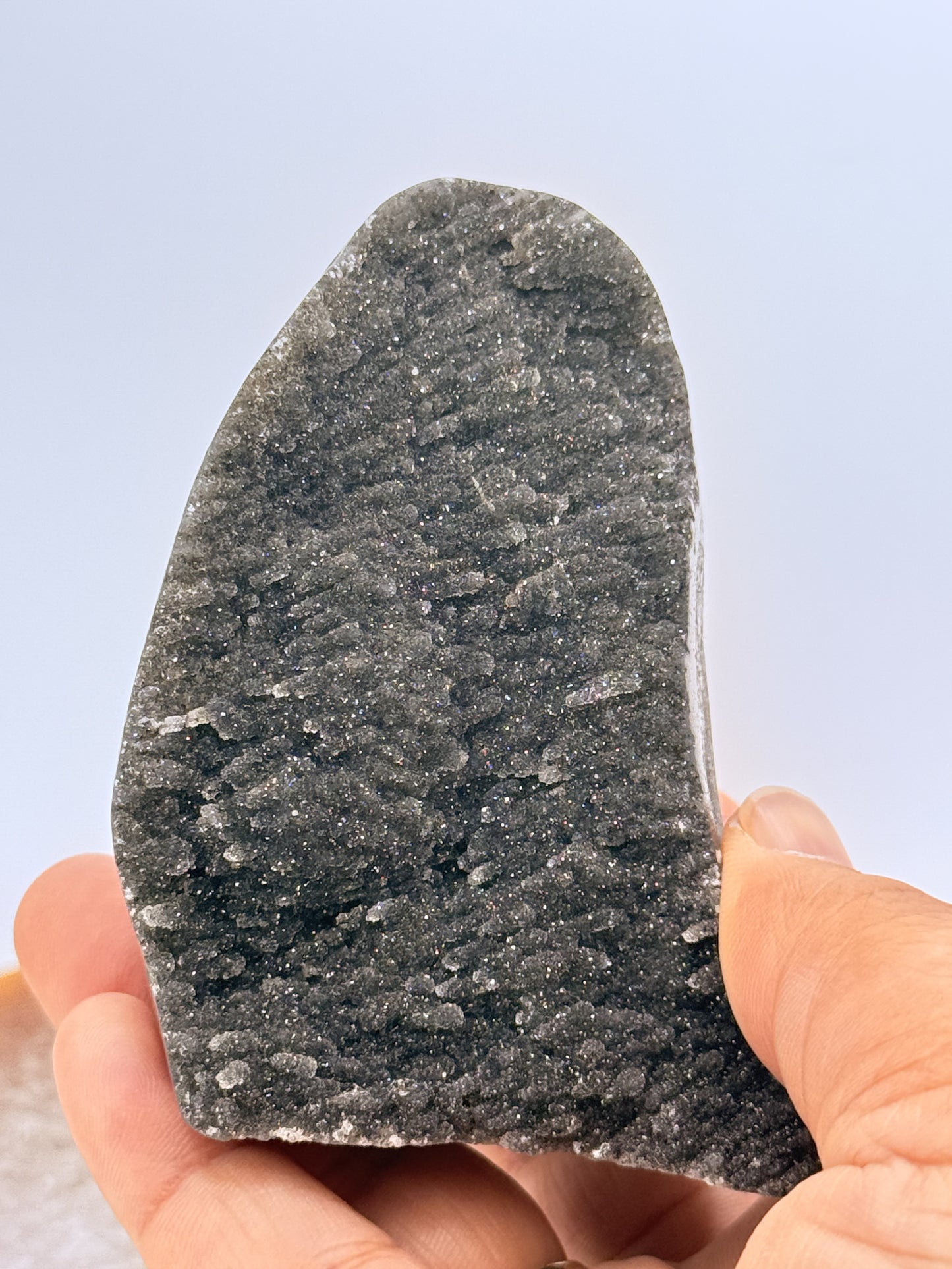 Black Amethyst Cut Base Crystal — Natural Beauty, Powerful Energy