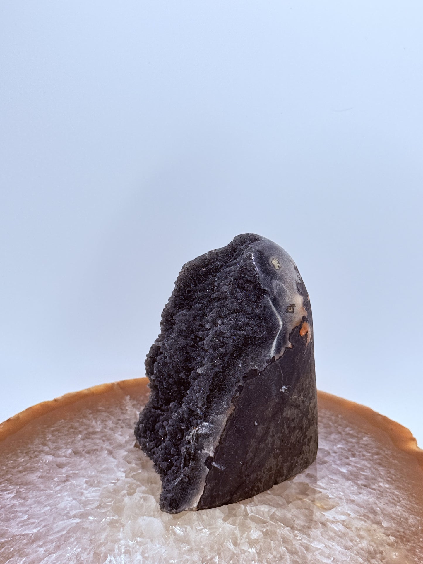 Black Amethyst Cut Base Crystal — Natural Beauty, Powerful Energy