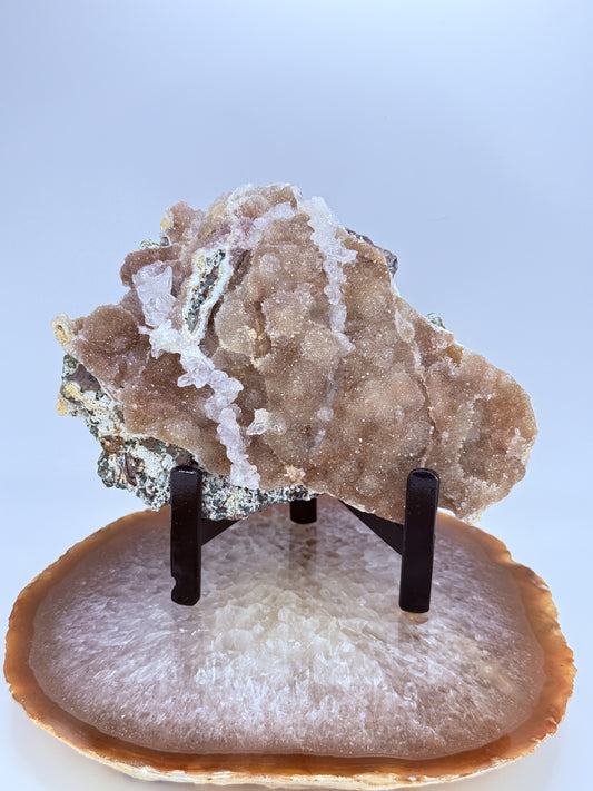 Amethyst Flower in Zeolite | Natural Crystal Cluster for Tranquility, Balance & Spiritual Growth