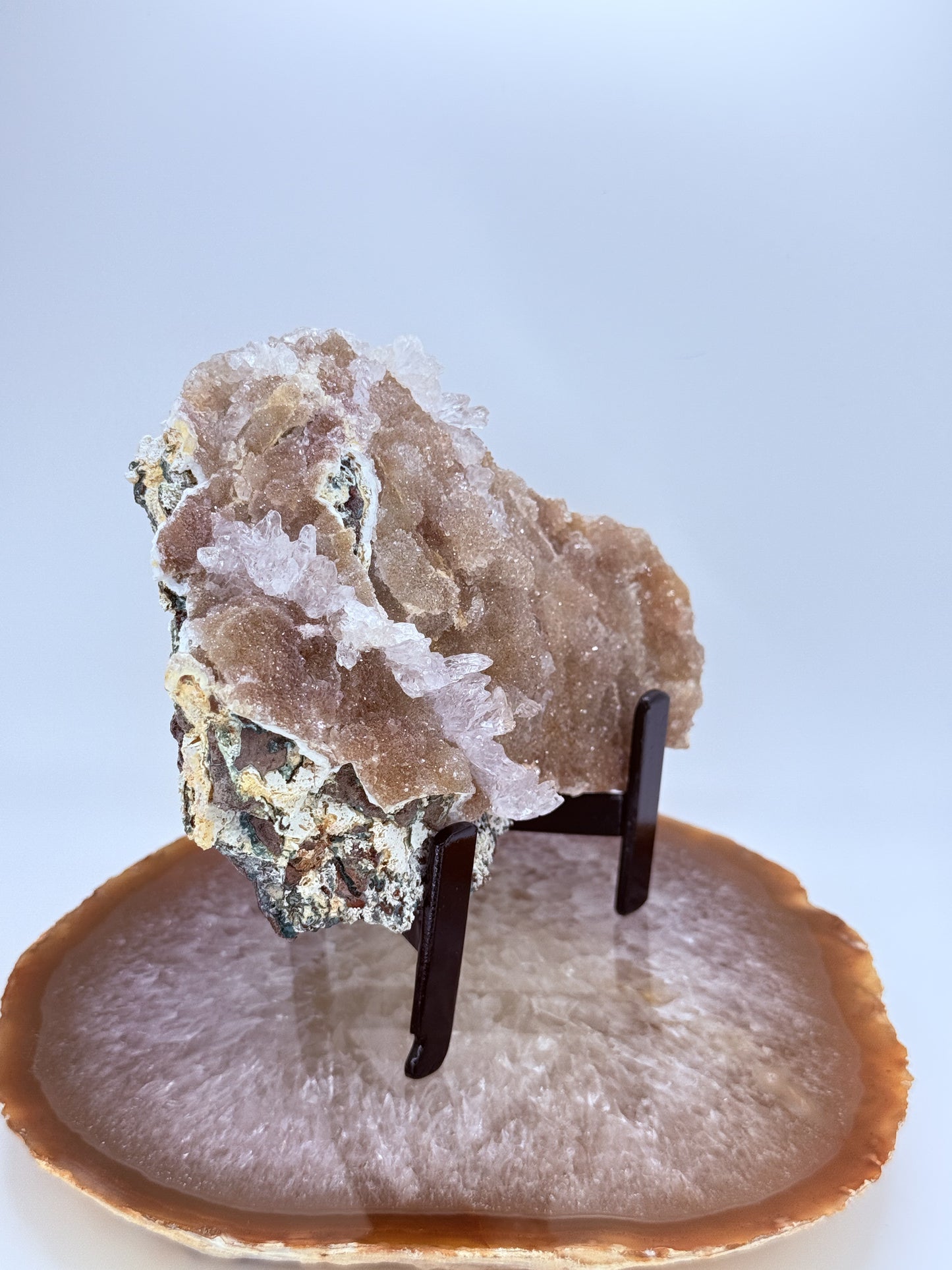 Amethyst Flower in Zeolite | Natural Crystal Cluster for Tranquility, Balance & Spiritual Growth