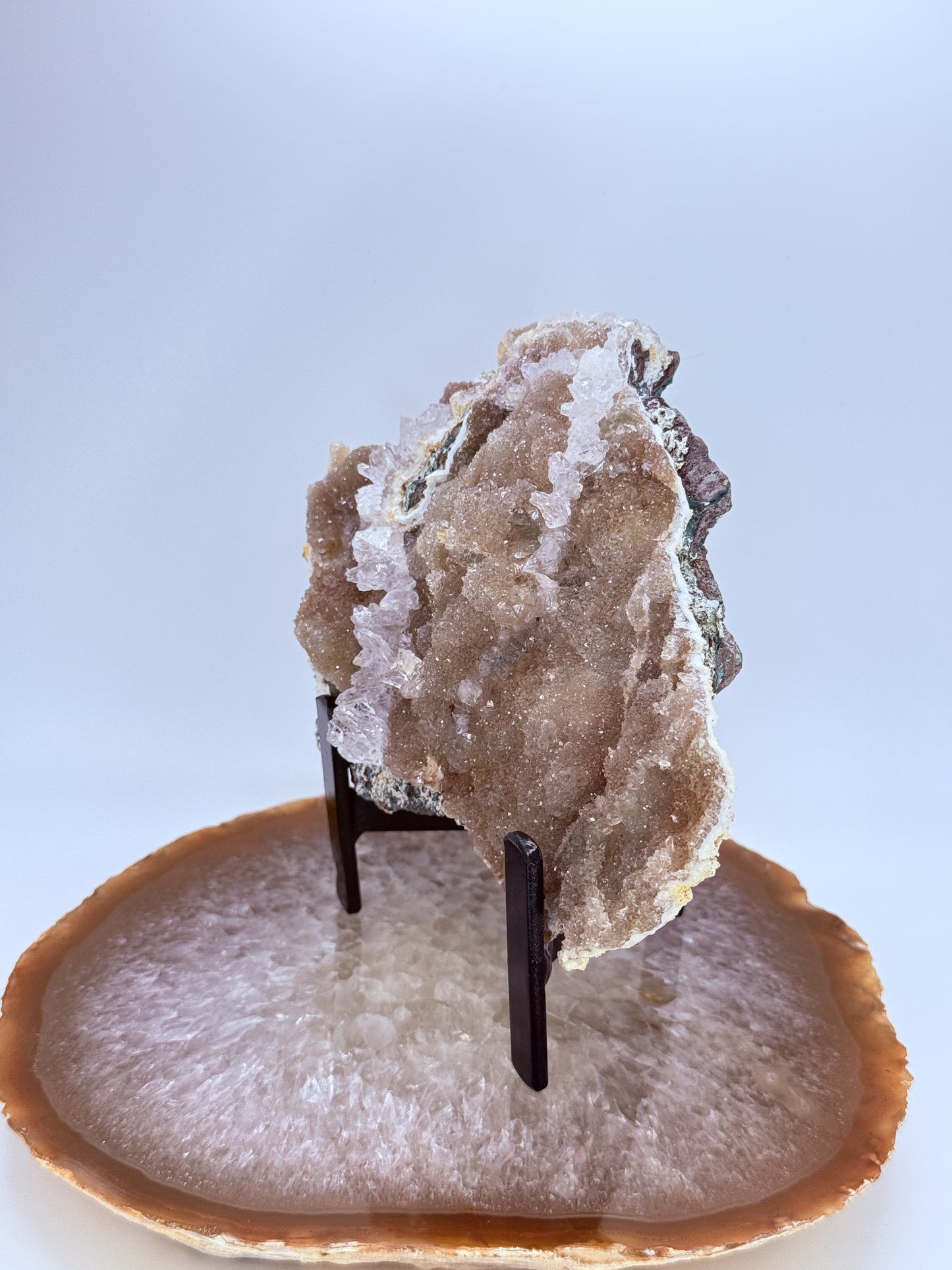 Amethyst Flower in Zeolite | Natural Crystal Cluster for Tranquility, Balance & Spiritual Growth