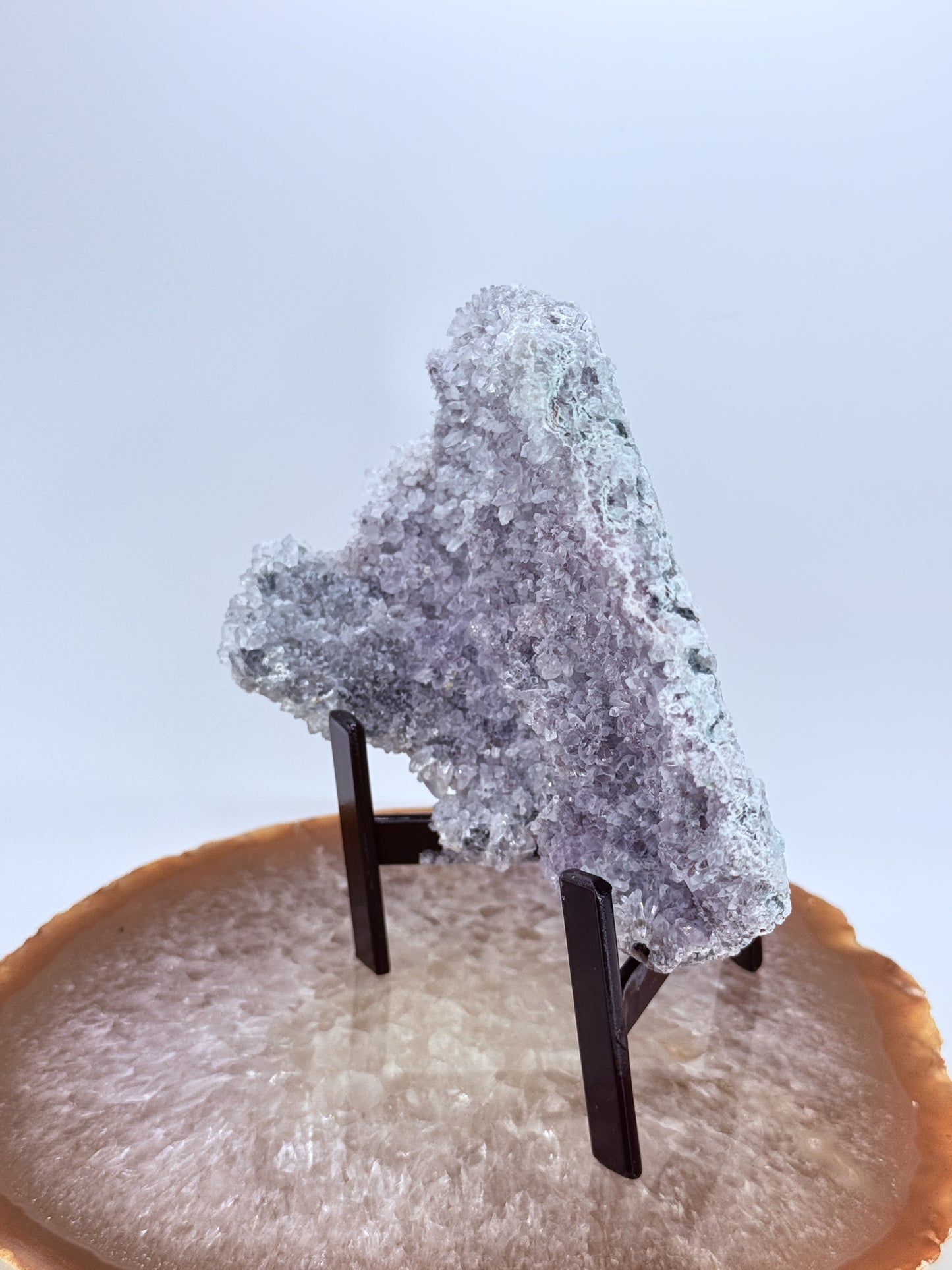 Purple Zeolite Cluster on Stand | Natural Crystal Display for Cleansing, Calm & Spiritual Harmony