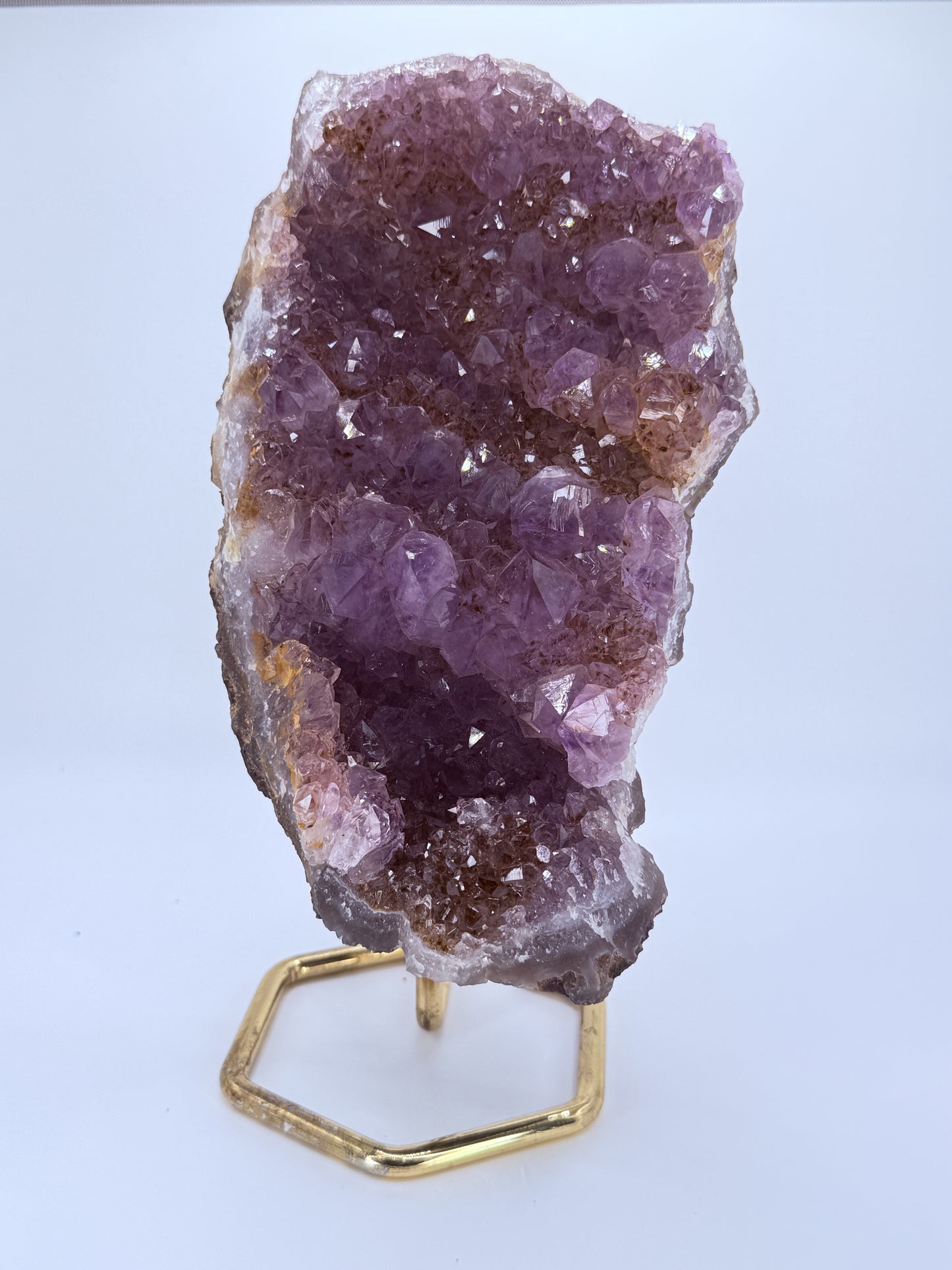 Amethyst & Ametrine Freeform Cluster on Stand | Natural Crystal for Clarity, Balance & Spiritual Transformation