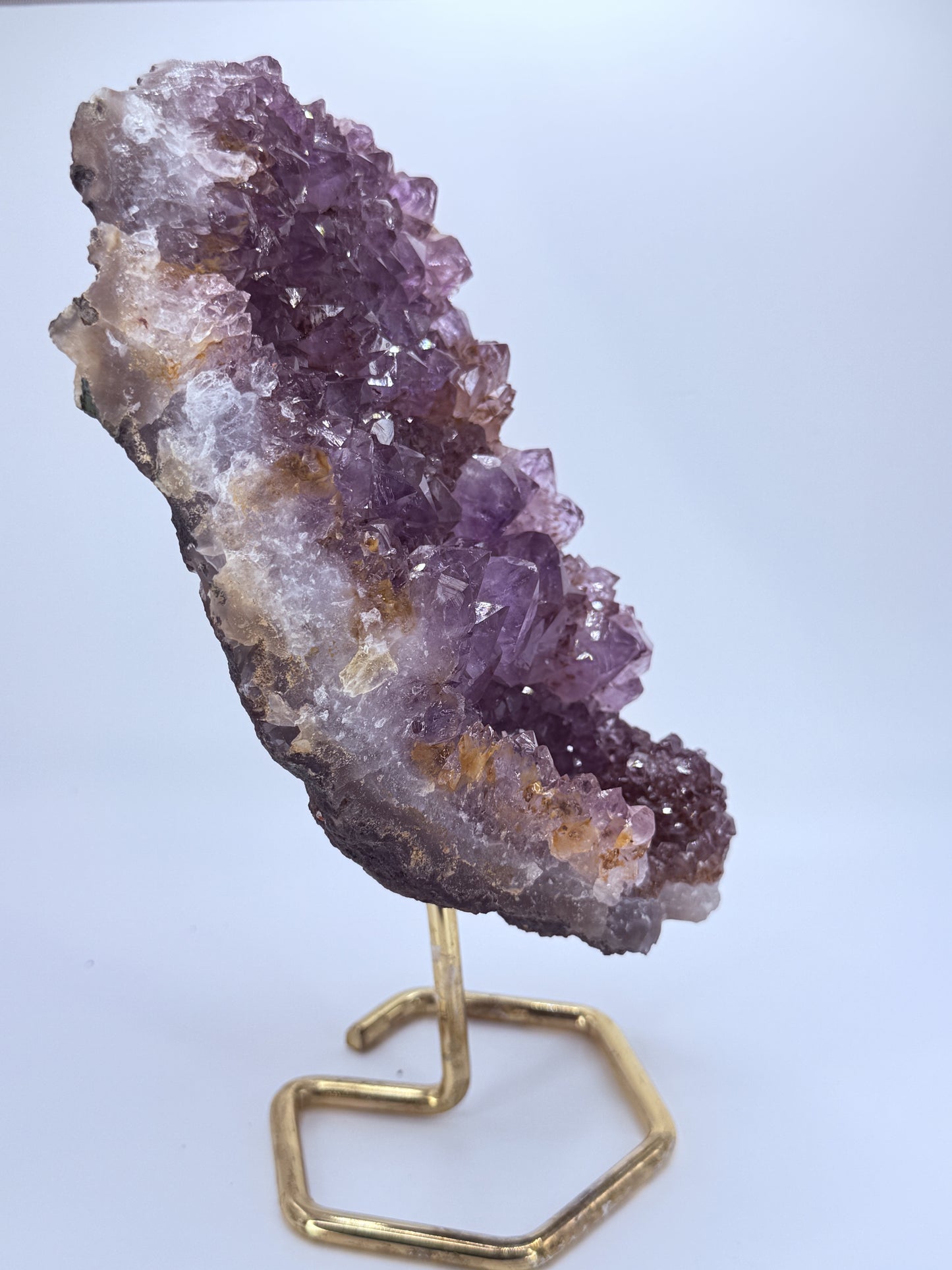 Amethyst & Ametrine Freeform Cluster on Stand | Natural Crystal for Clarity, Balance & Spiritual Transformation