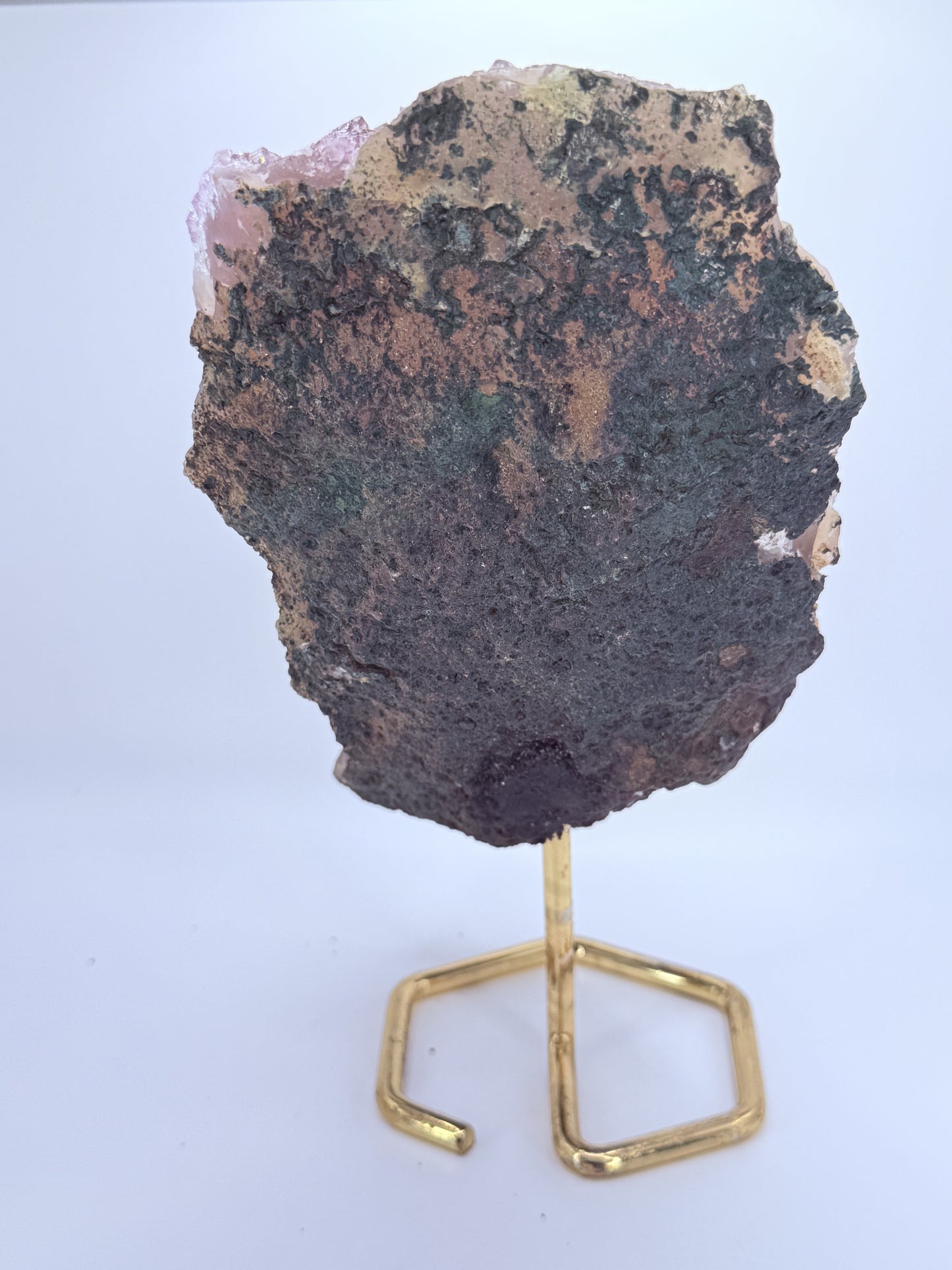 Amethyst & Ametrine Freeform Cluster on Stand | Natural Crystal for Clarity, Balance & Spiritual Transformation