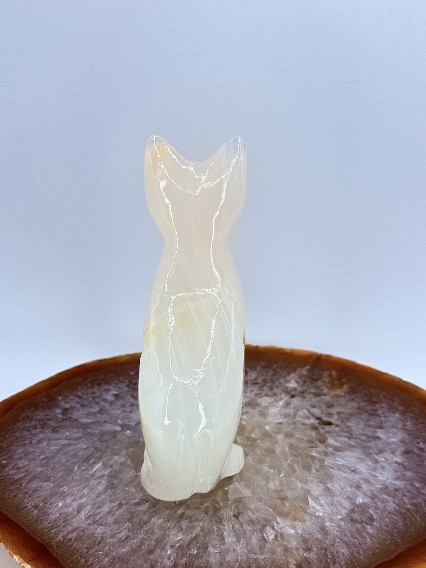 Onyx Cat Carving Pair | Natural Stone Figurines for Protection, Balance & Elegance