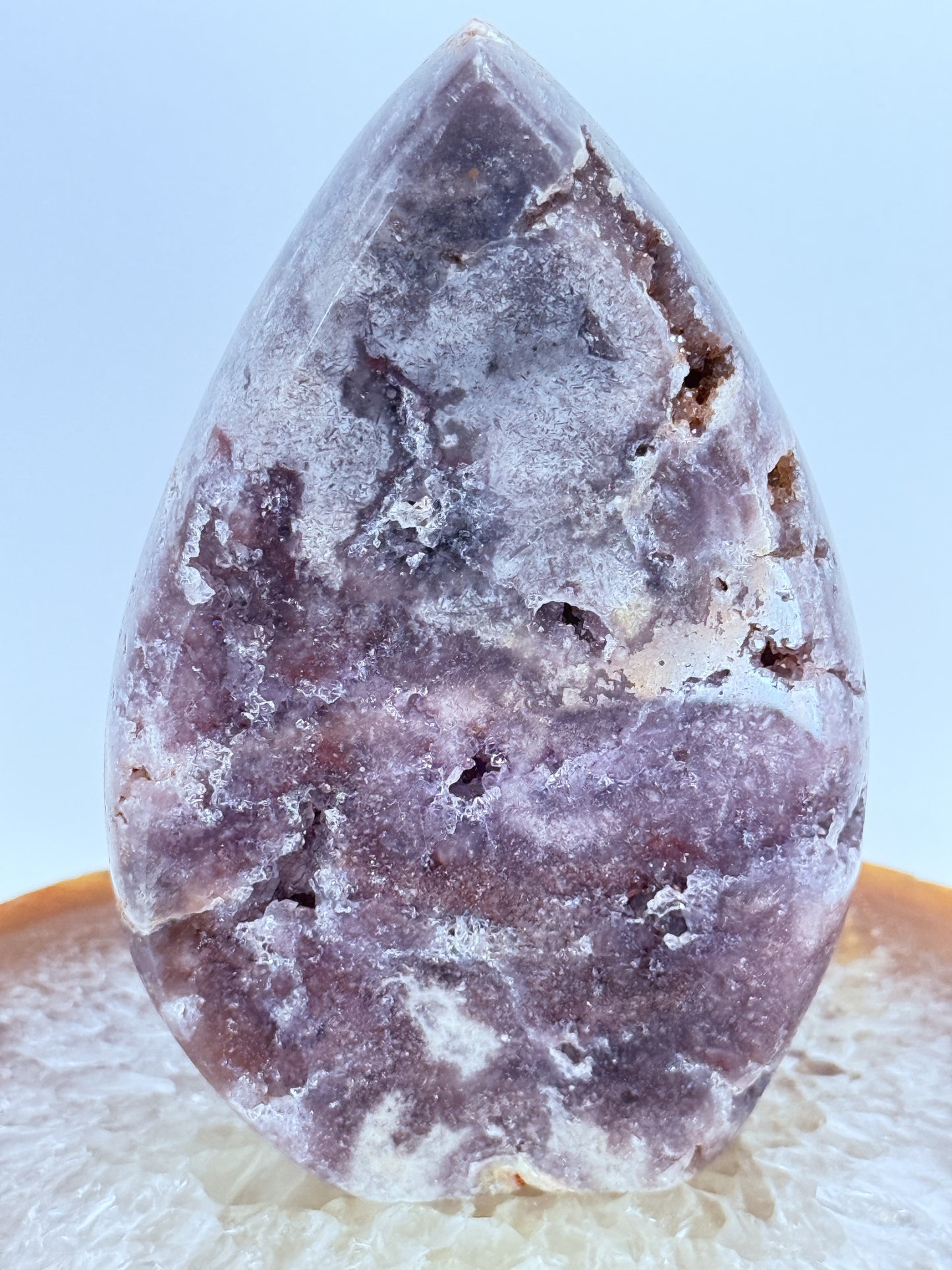 Pink Amethyst Flame Carving | Soothing Crystal for Love, Healing & Emotional Balance