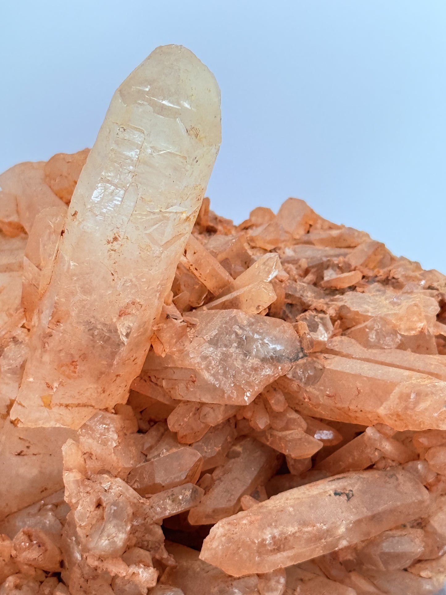 Tangerine Quartz Cluster – Raw Orange Crystal for Creativity, Passion & Manifestation | Natural Quartz from Brazil