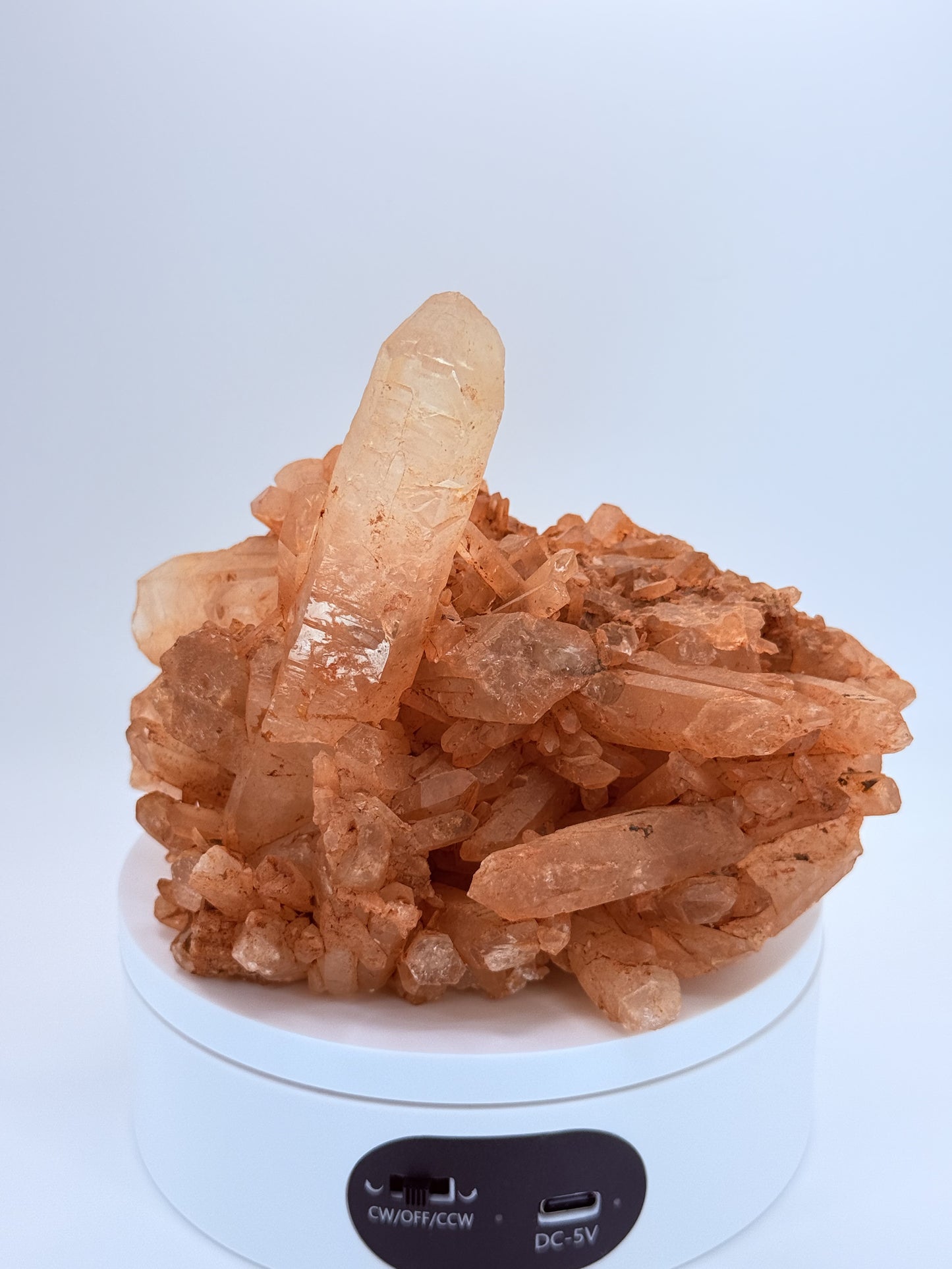 Tangerine Quartz Cluster – Raw Orange Crystal for Creativity, Passion & Manifestation | Natural Quartz from Brazil